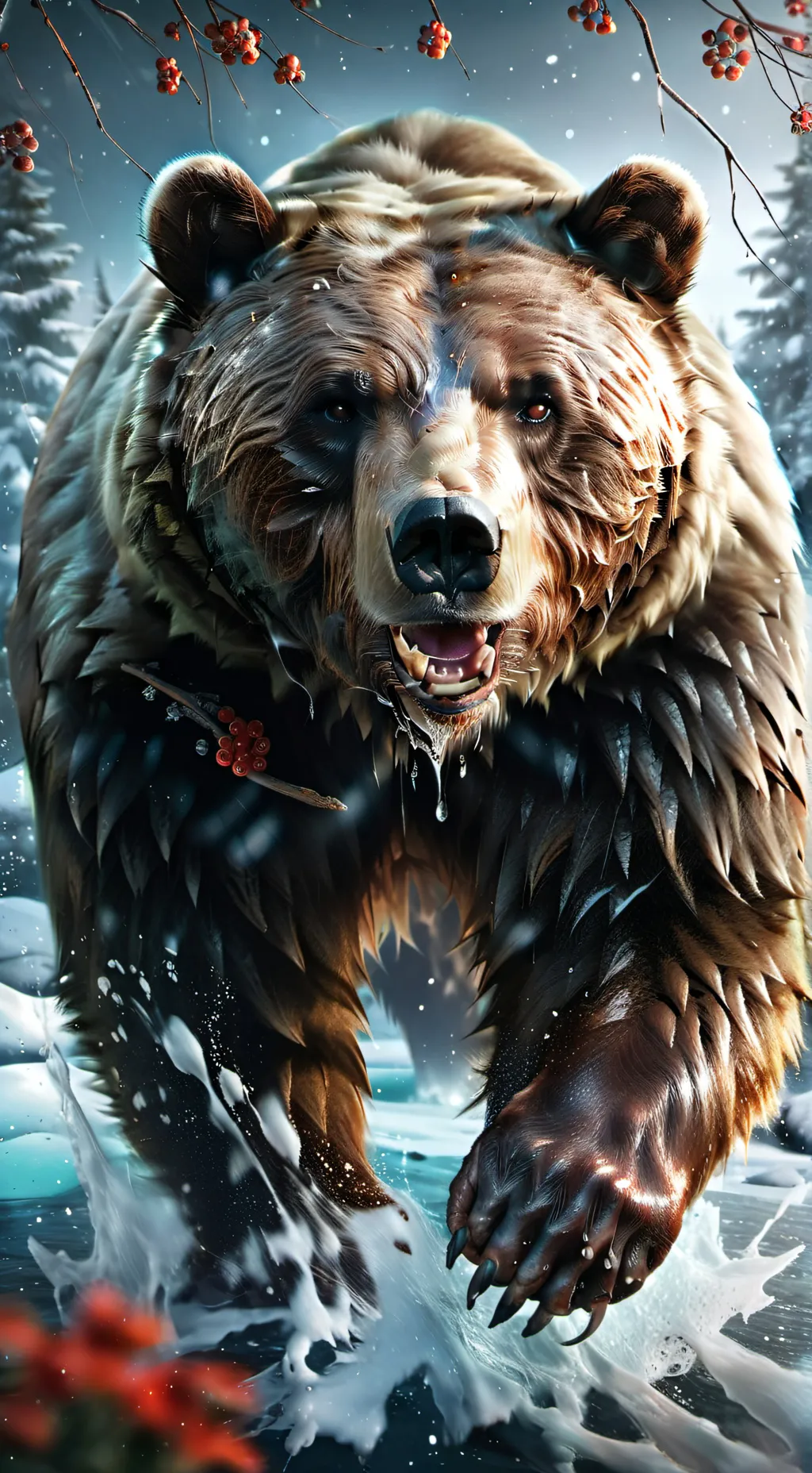 ai character: медведь background