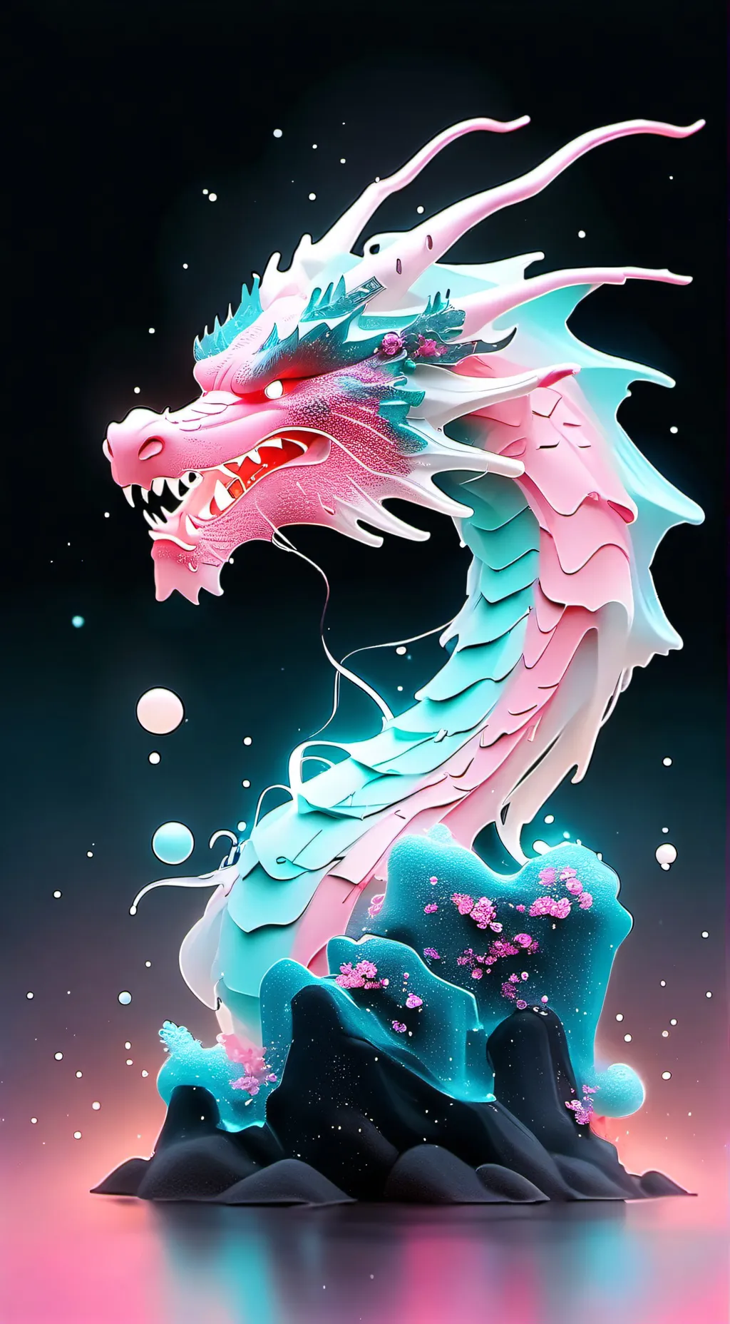ai character: love dragon  background