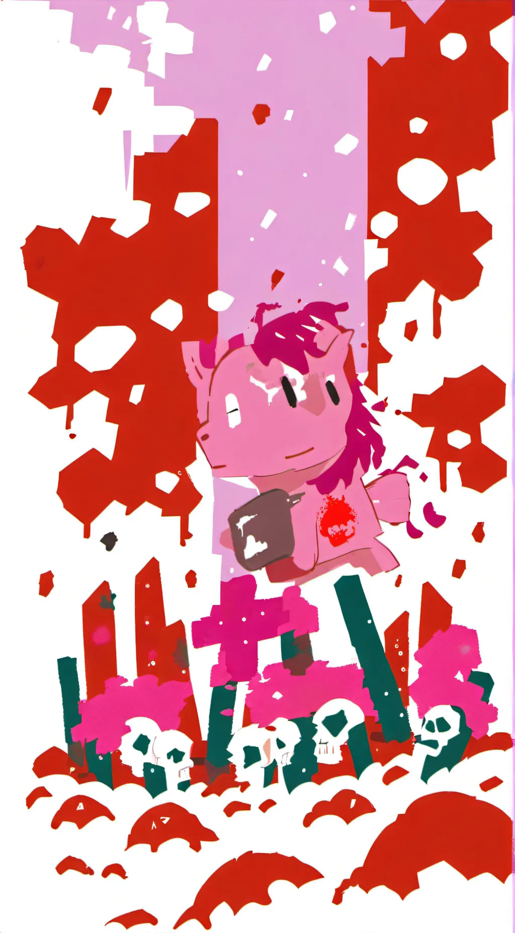 ai character: Pinki pie (smile h background