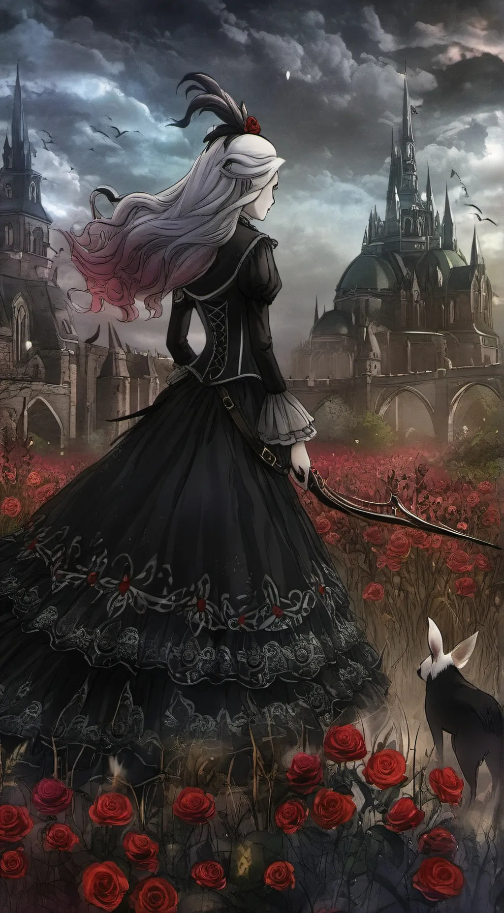 ai character: 🌙moonflower🌼 background