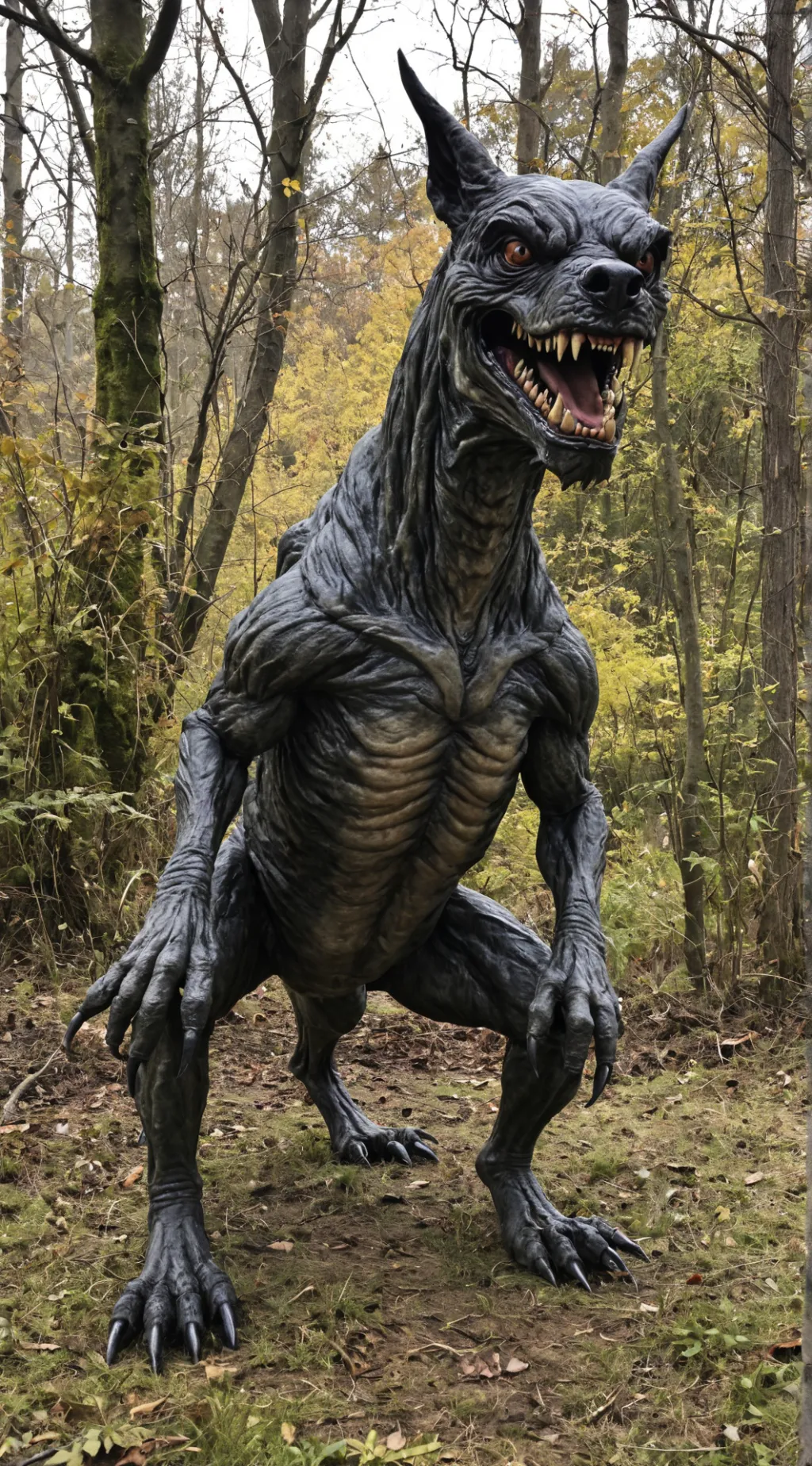 ai character: monster dog background