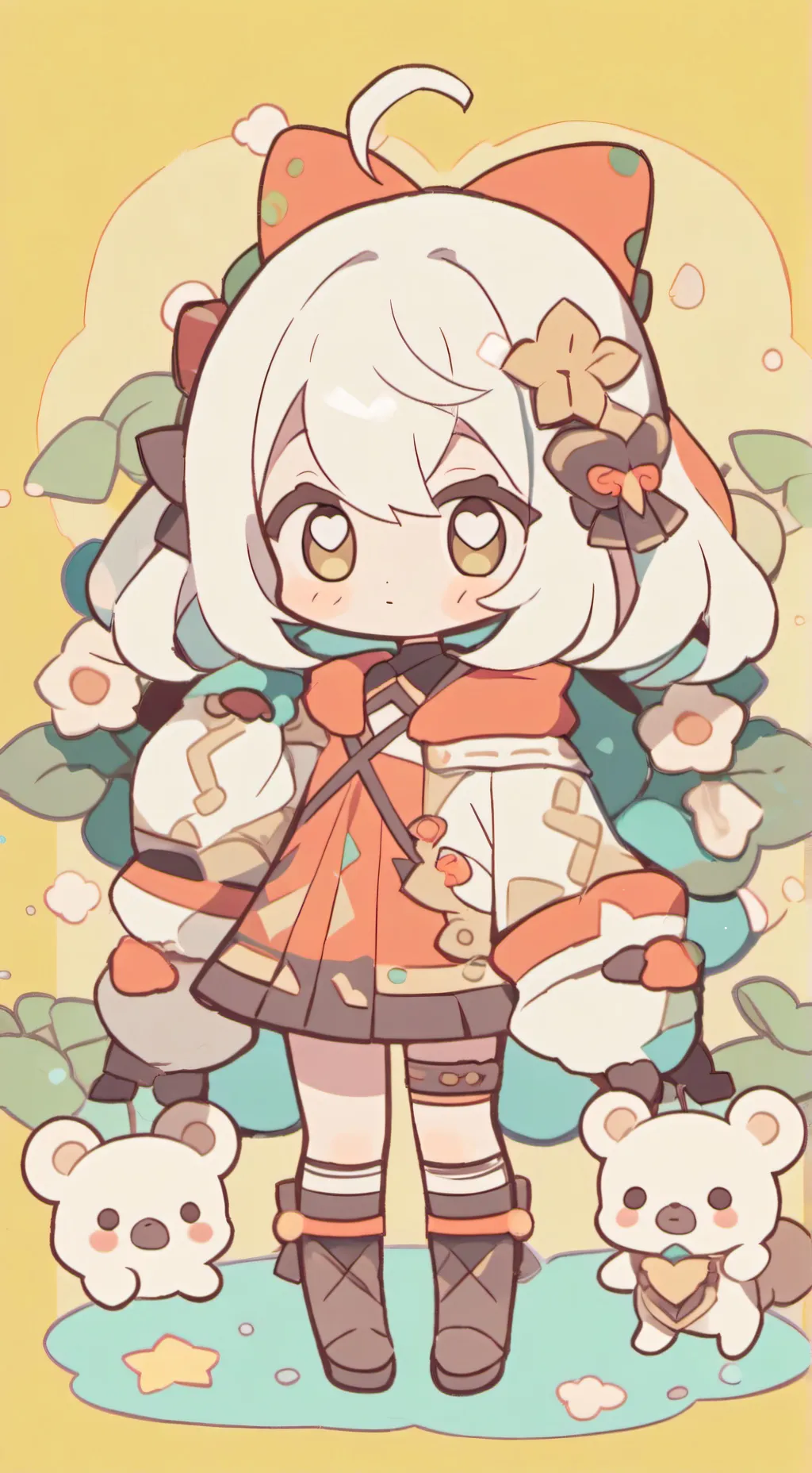 ai character: bebe huérfana  background