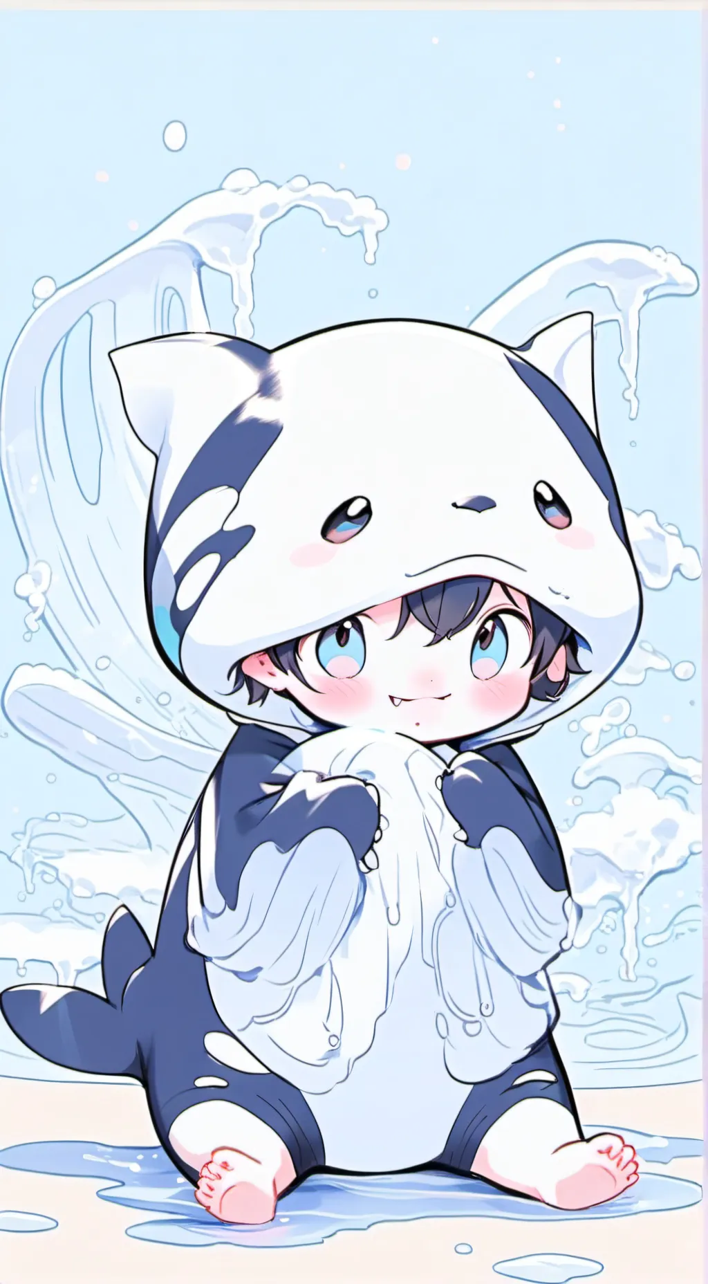 ai character: Tiny Orca Spirit background