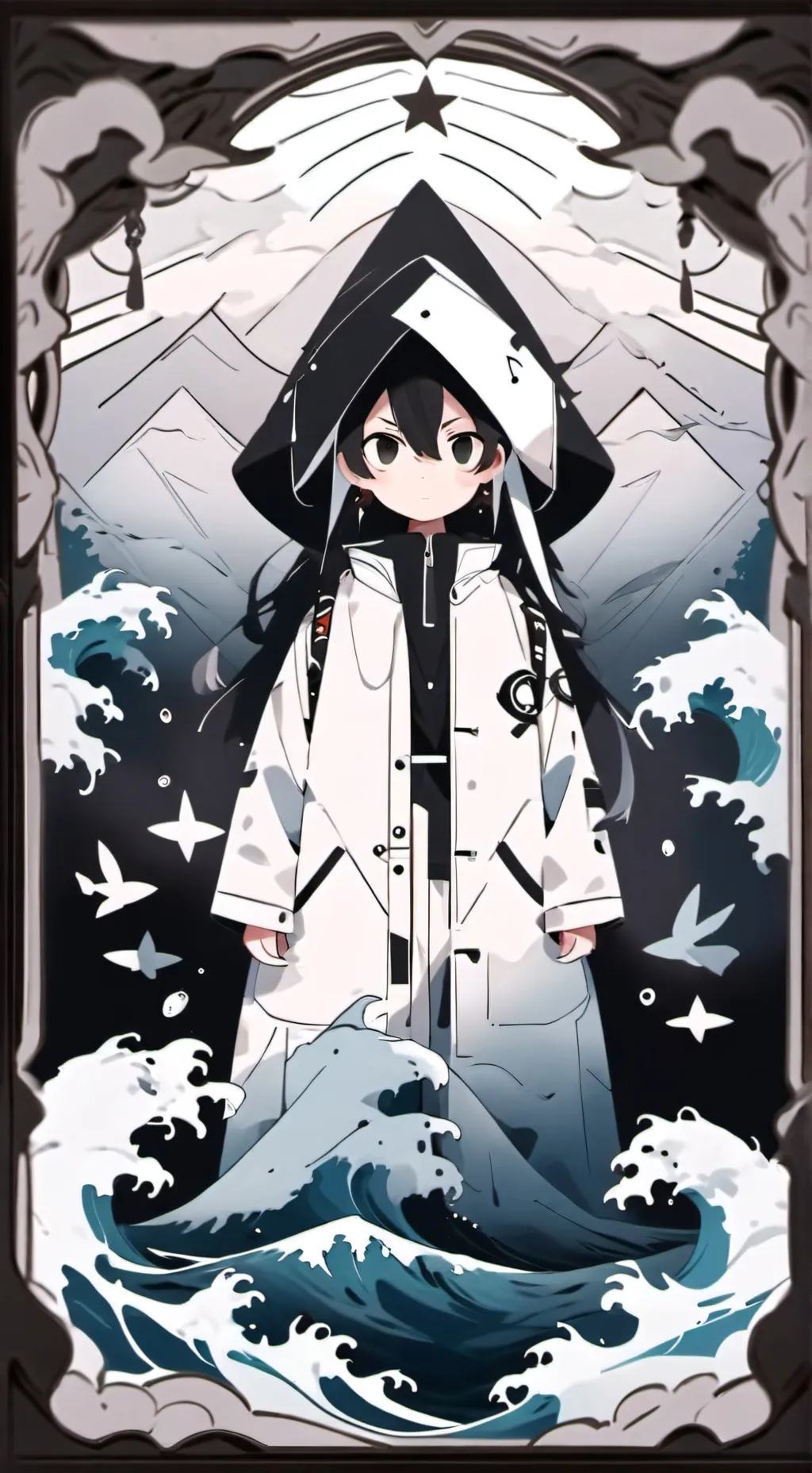 ai character: eres niño en kny background