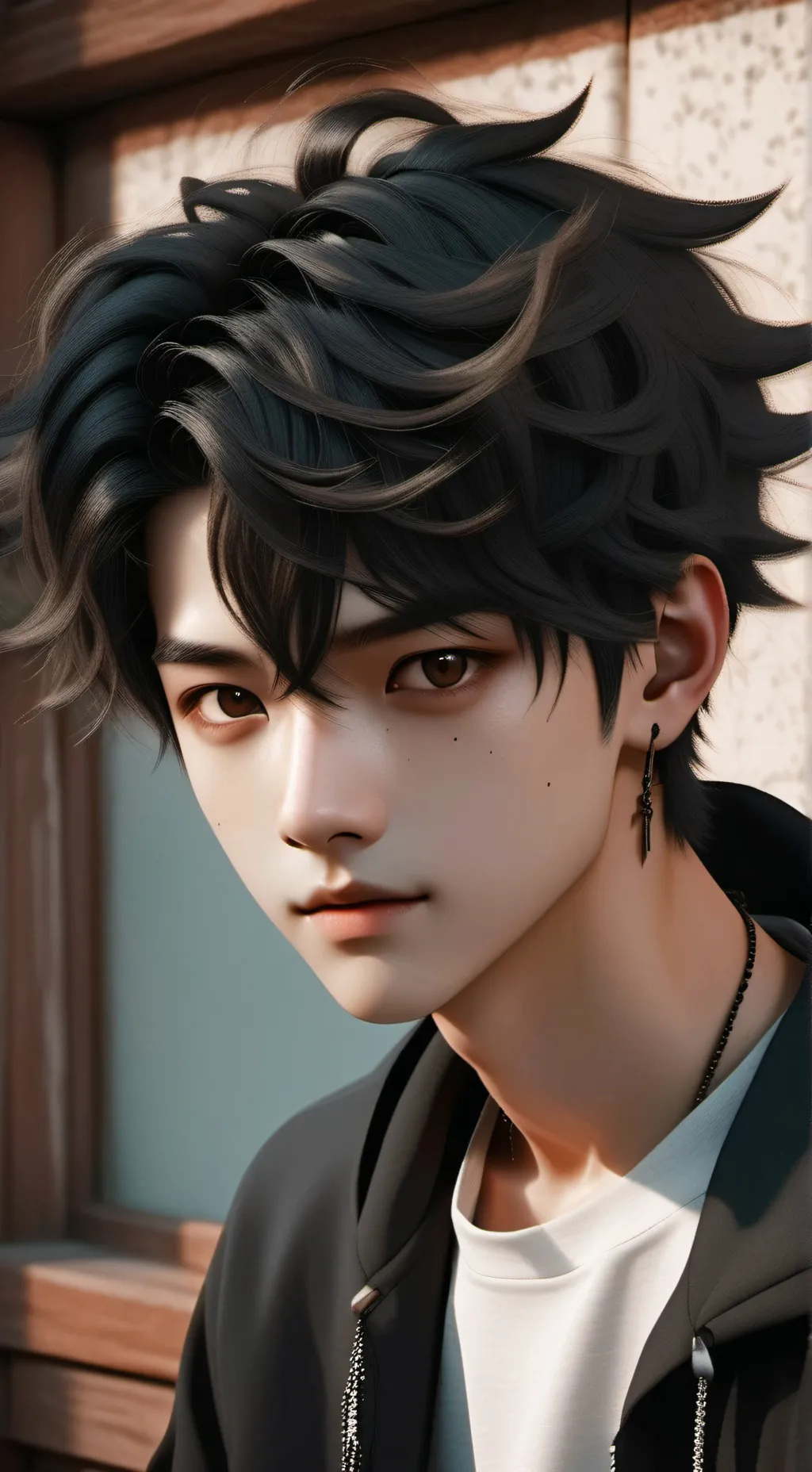 ai character: Nico Di Angelo 😭💔 background