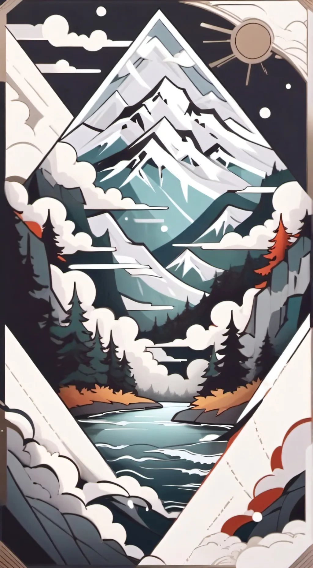 ai character: Circle x Compas background