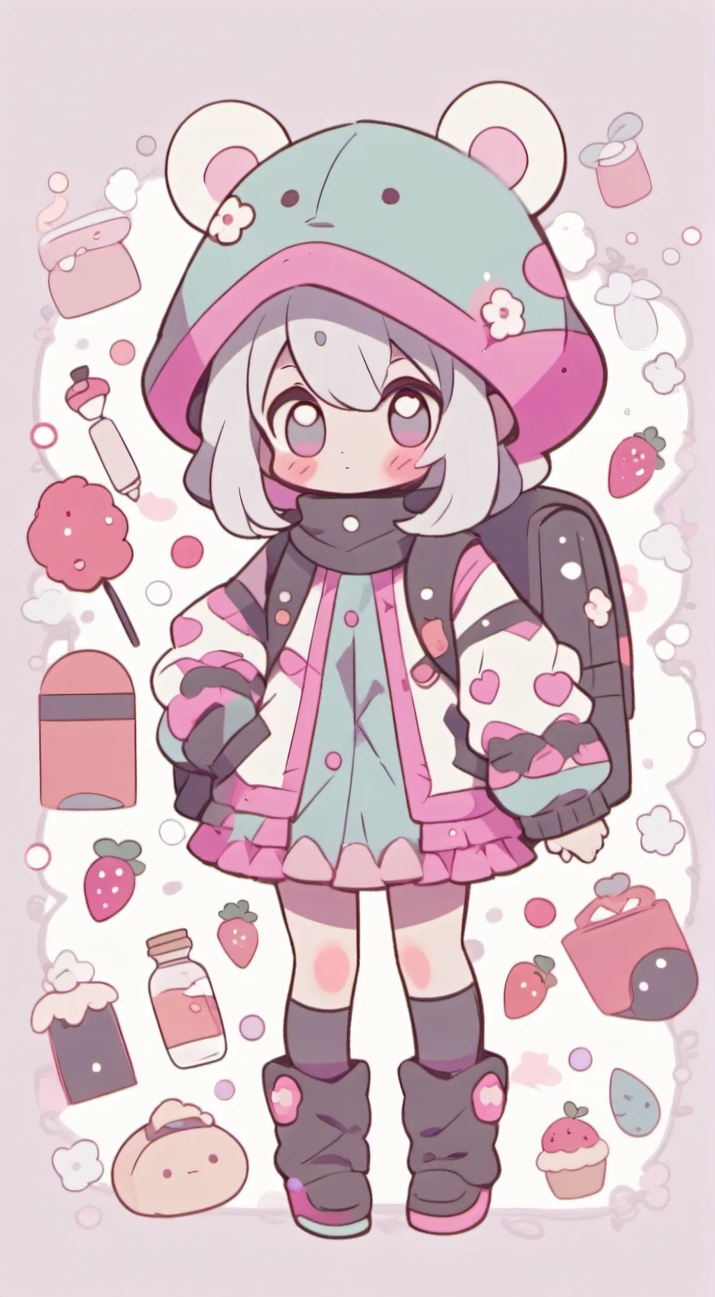 ai character: ummmmm..gray wenda background