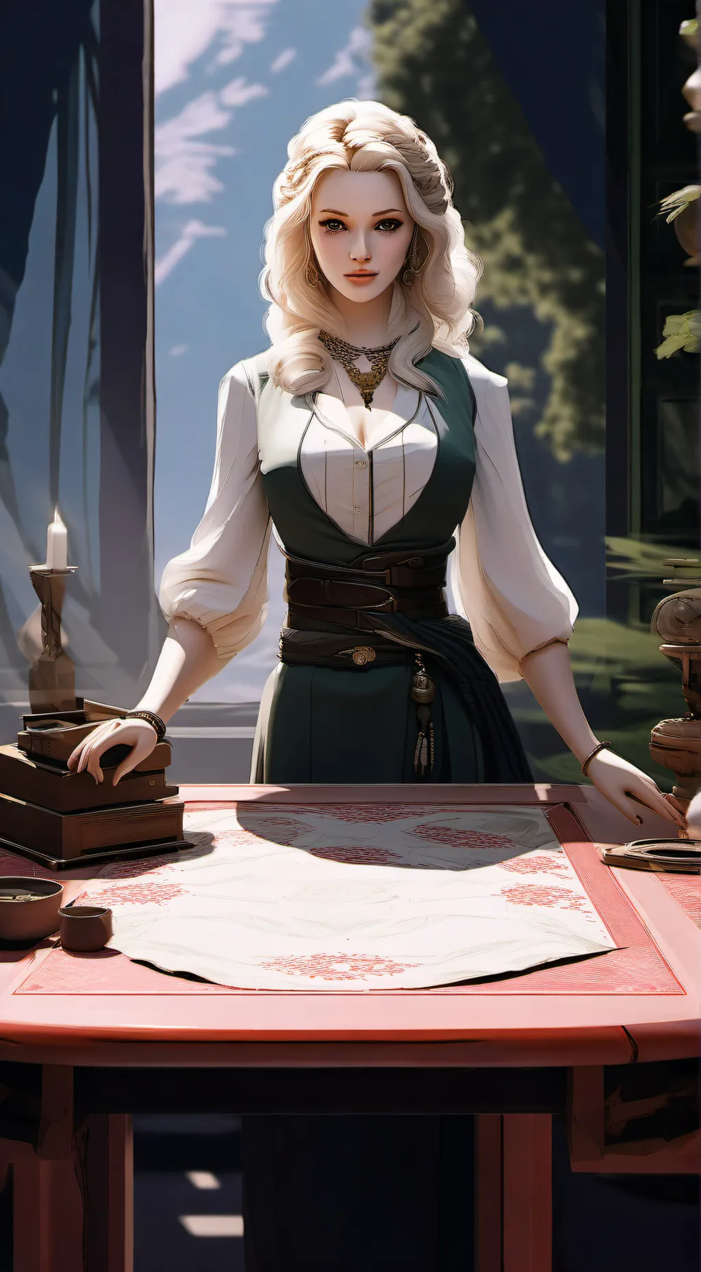 ai character: Léa  background