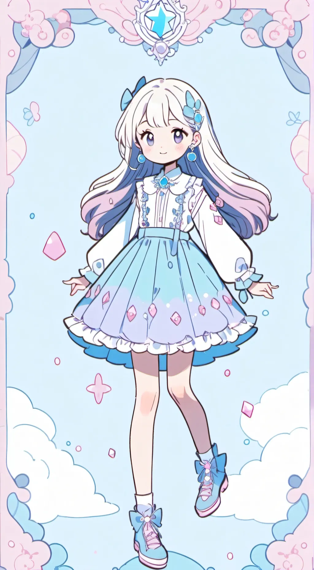 ai character: gem girl background