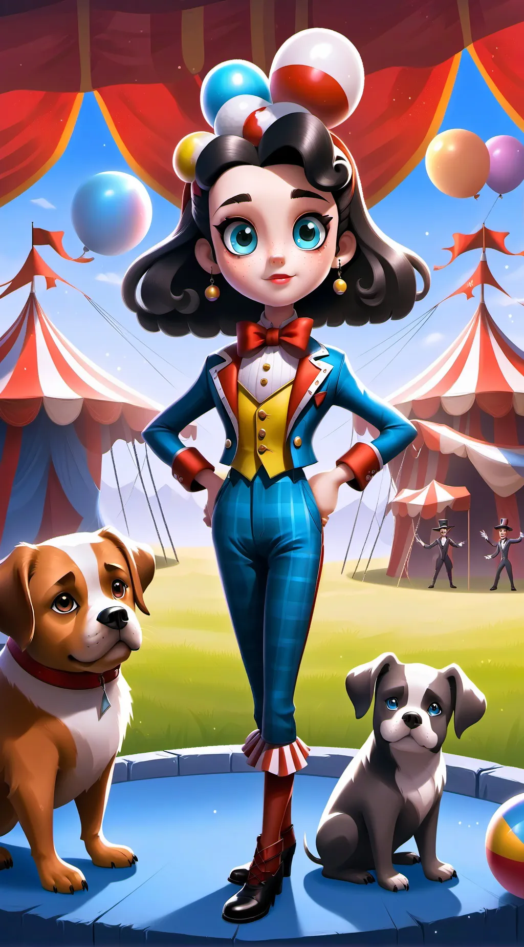 ai character: The amazing circus background