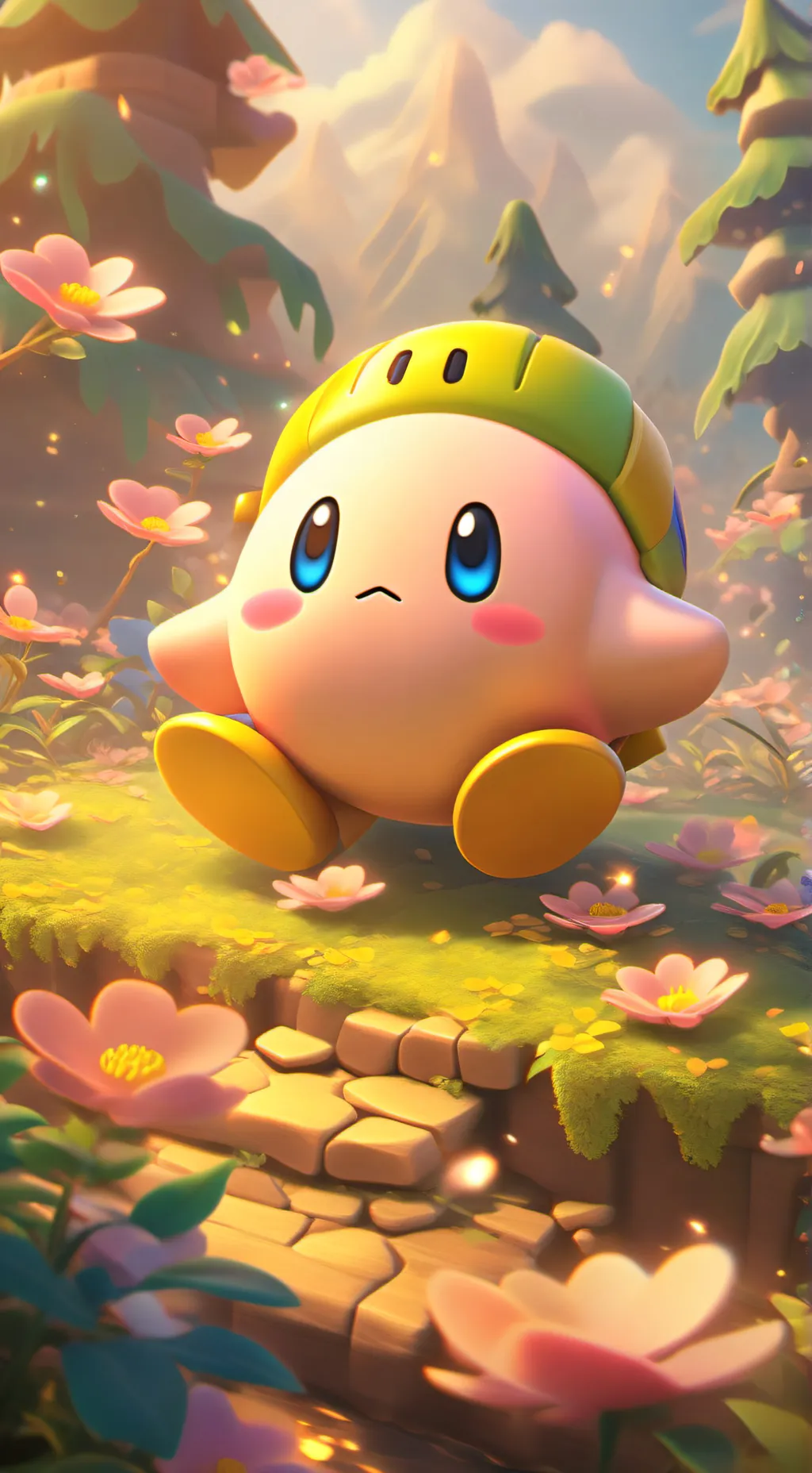 ai character: Kirby MMDG background