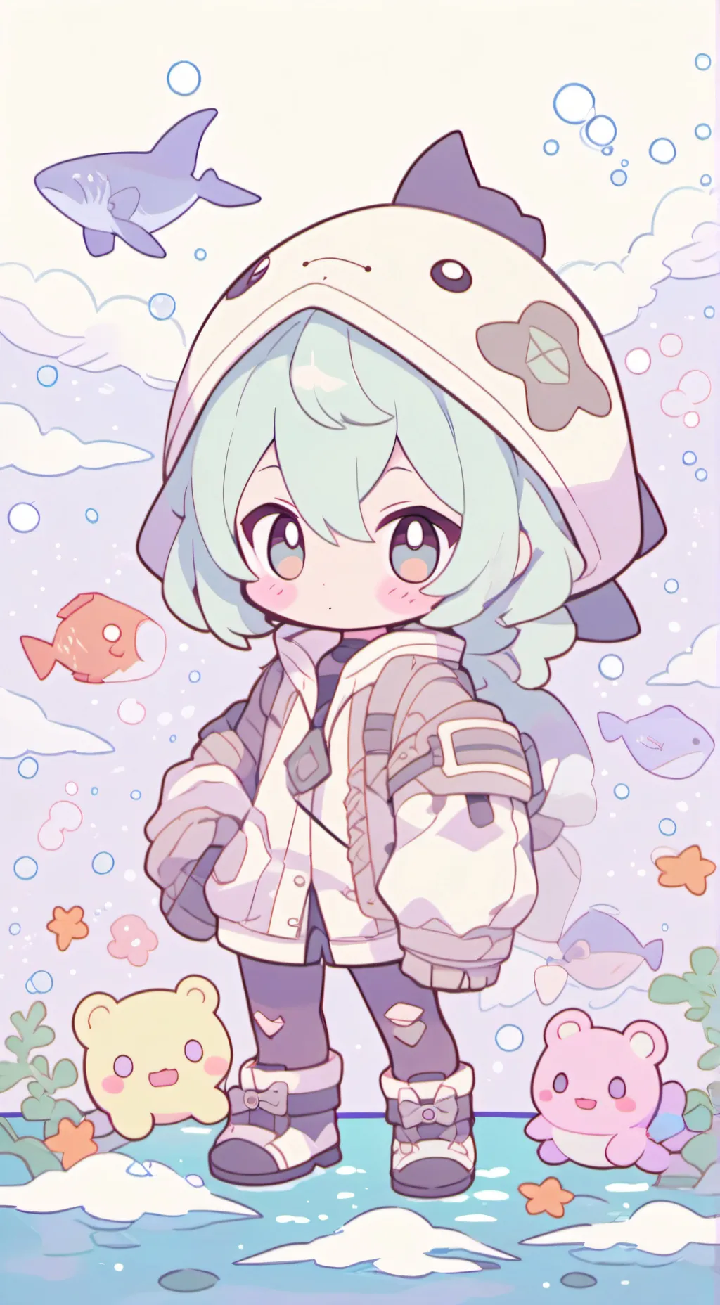 ai character: sea eater background