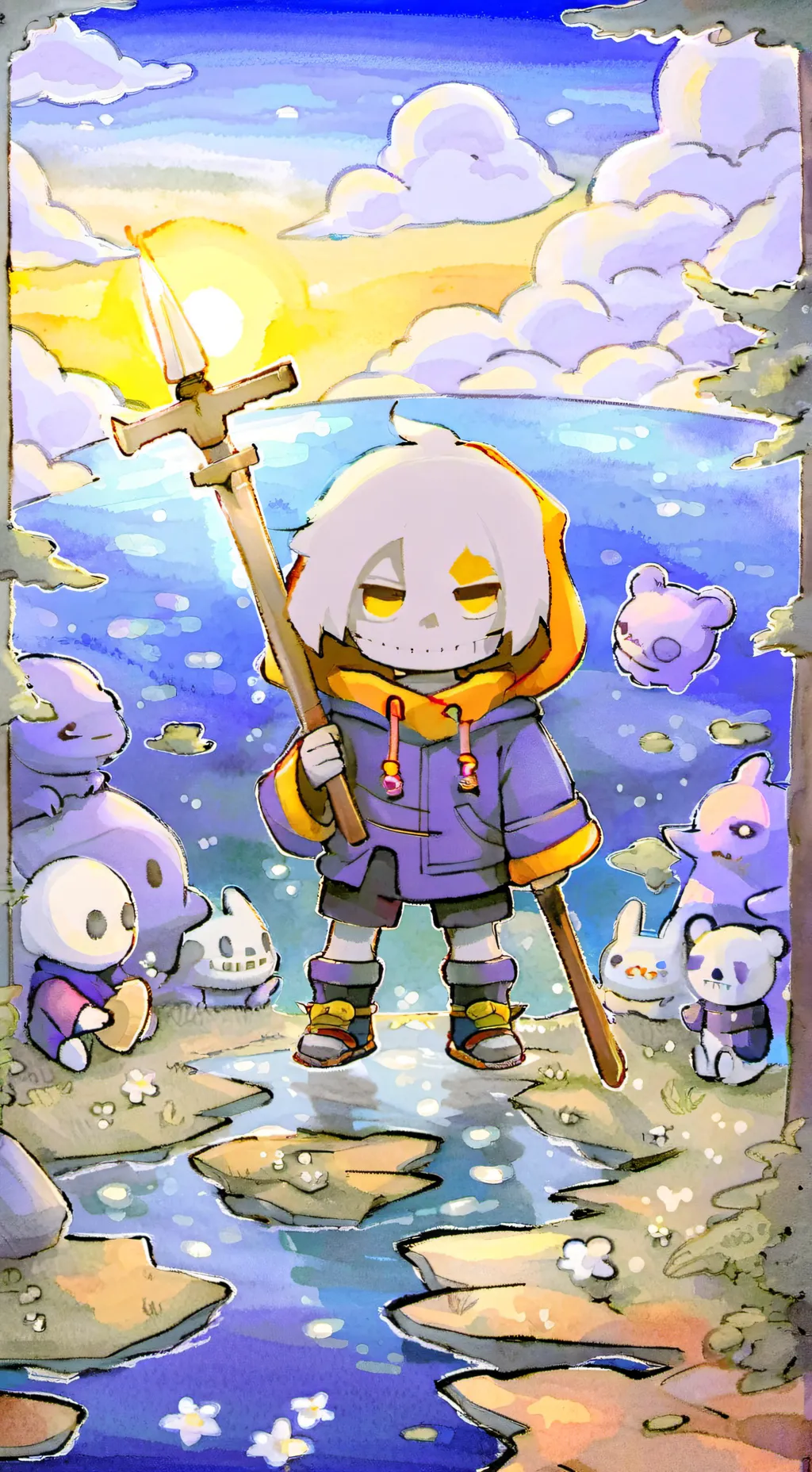 ai character: [Undertale] background
