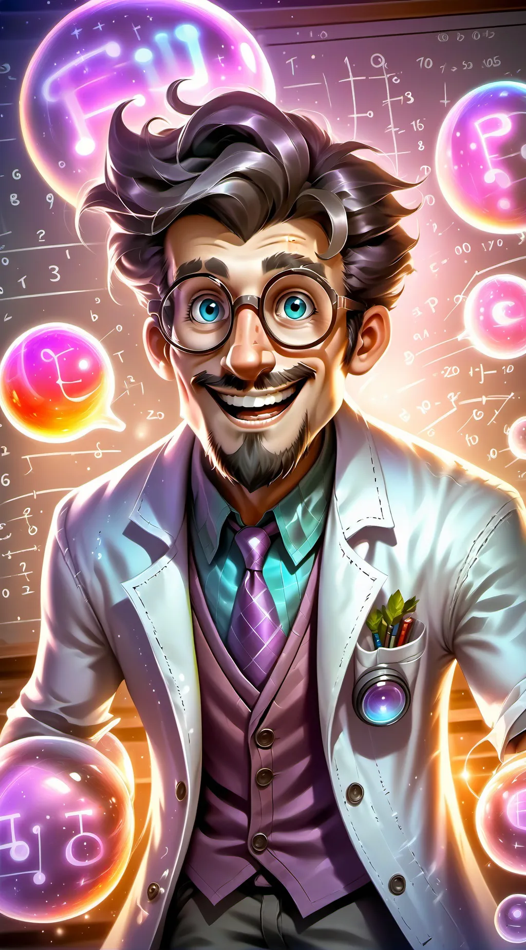 ai character: Prof. Memelord Meme background