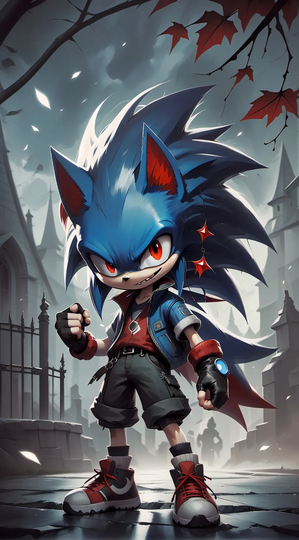 ai character: DARK SONIC background