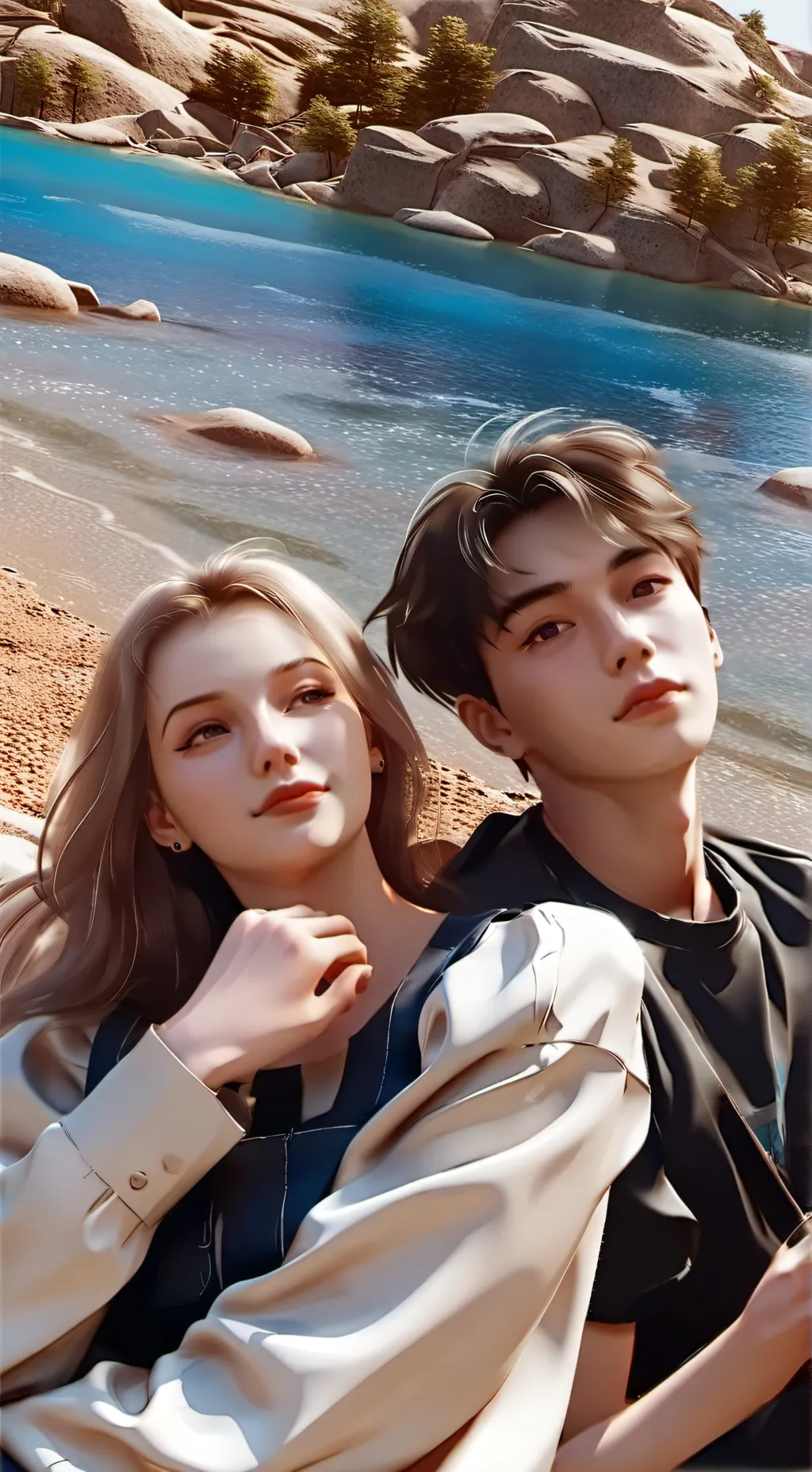 ai character: bean :D background