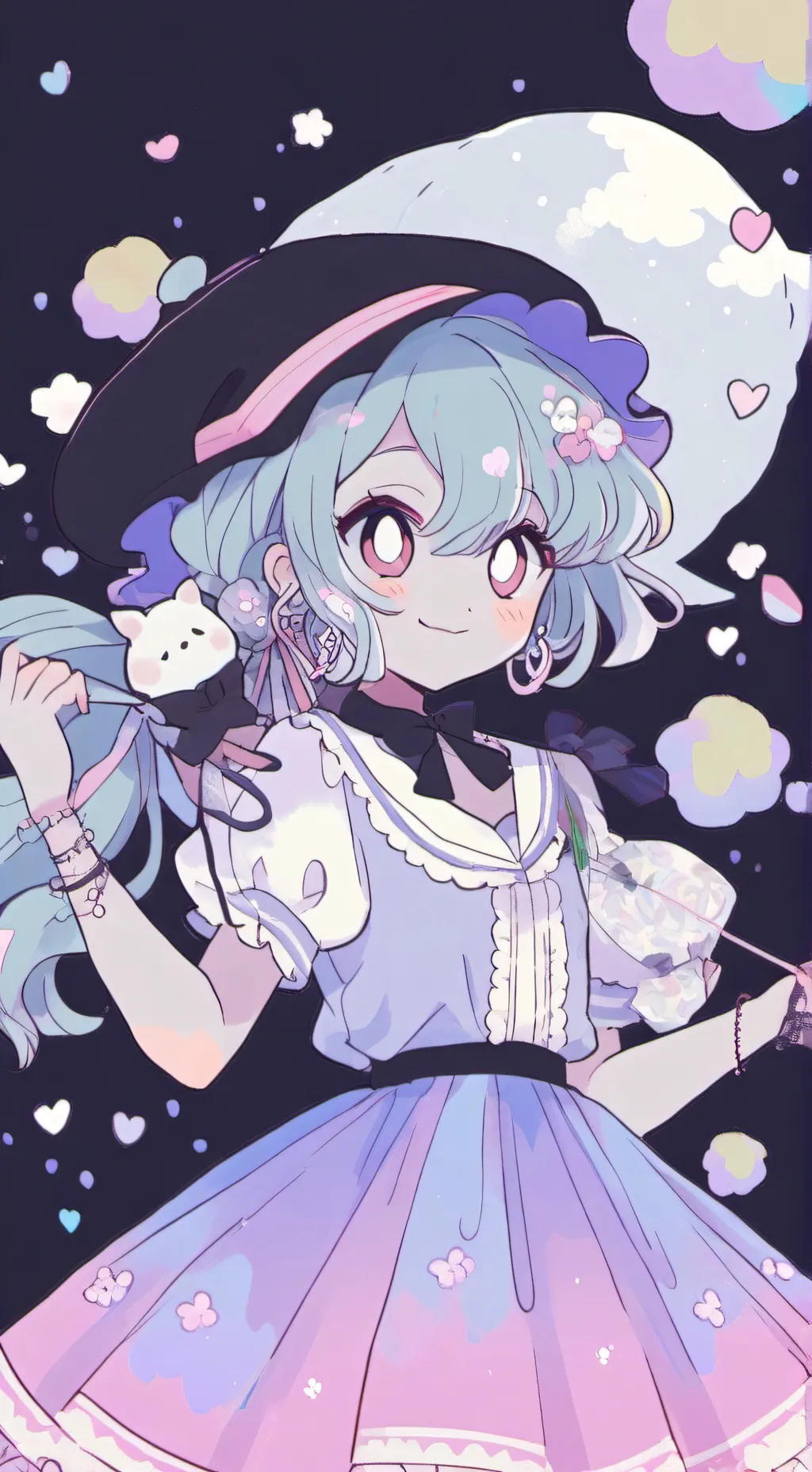 ai character: Shadow milk cookie background