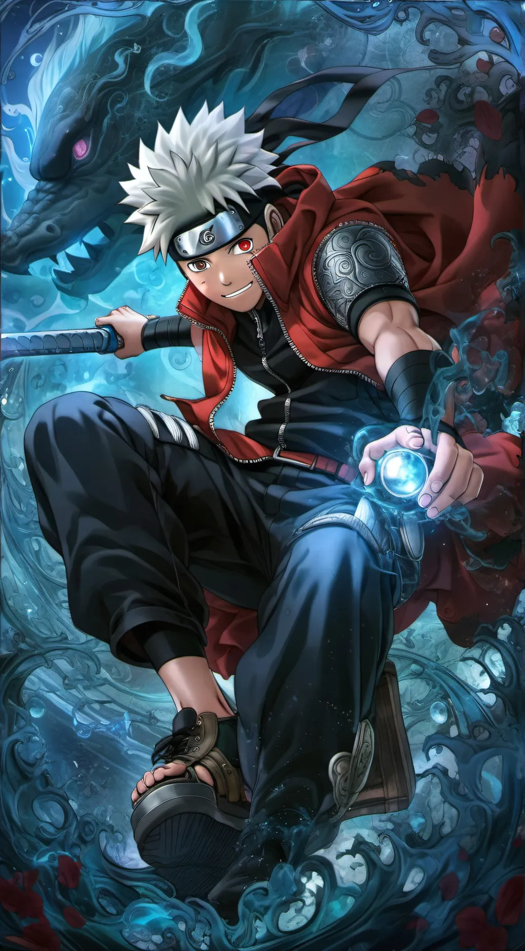 ai character: Team 7 hybrid ed background