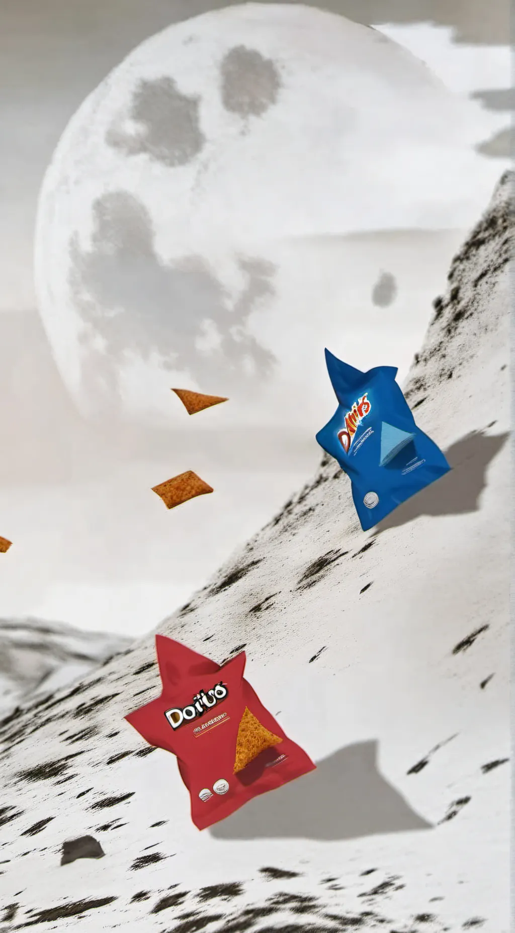 ai character: Blue vs Red Dorito background