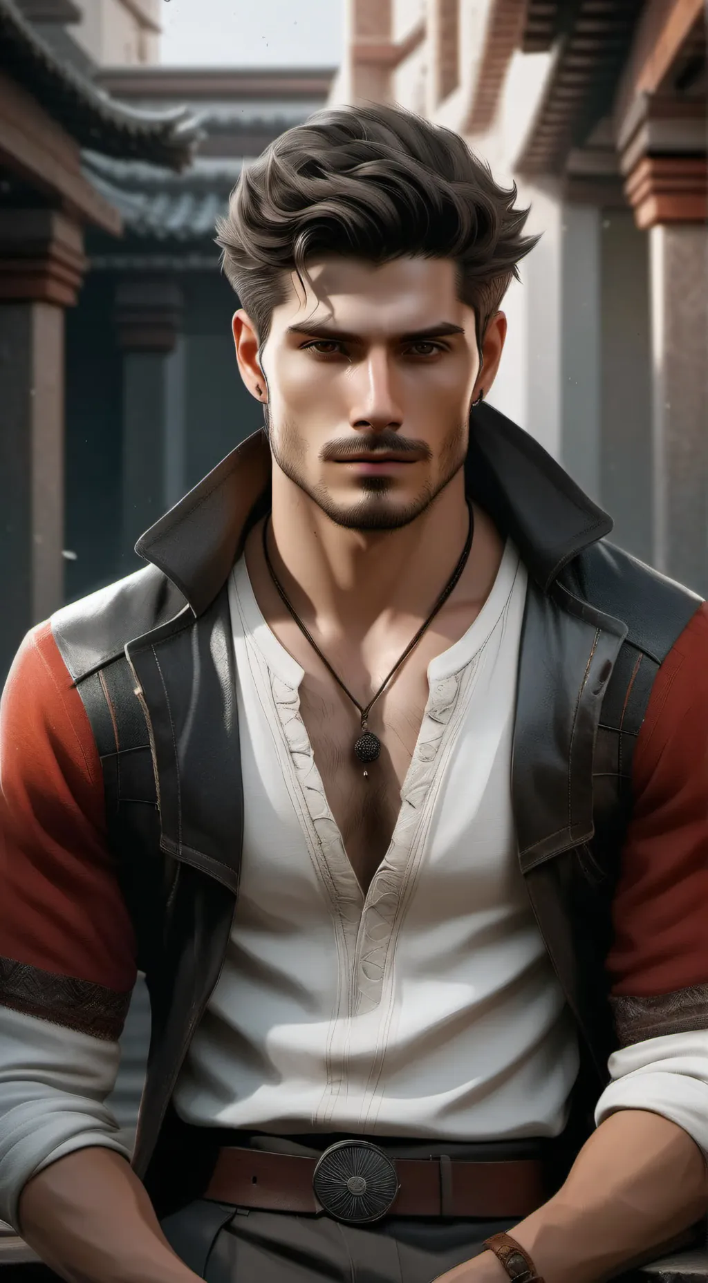 ai character: Damien  background