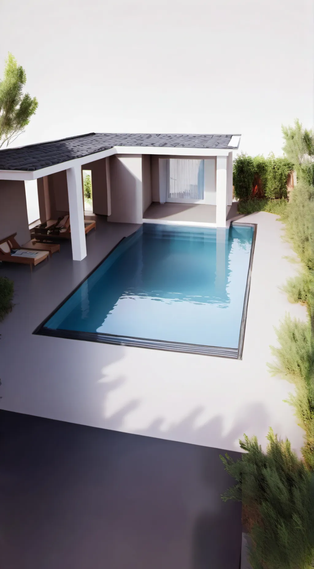 ai character: {MHA pool party} background