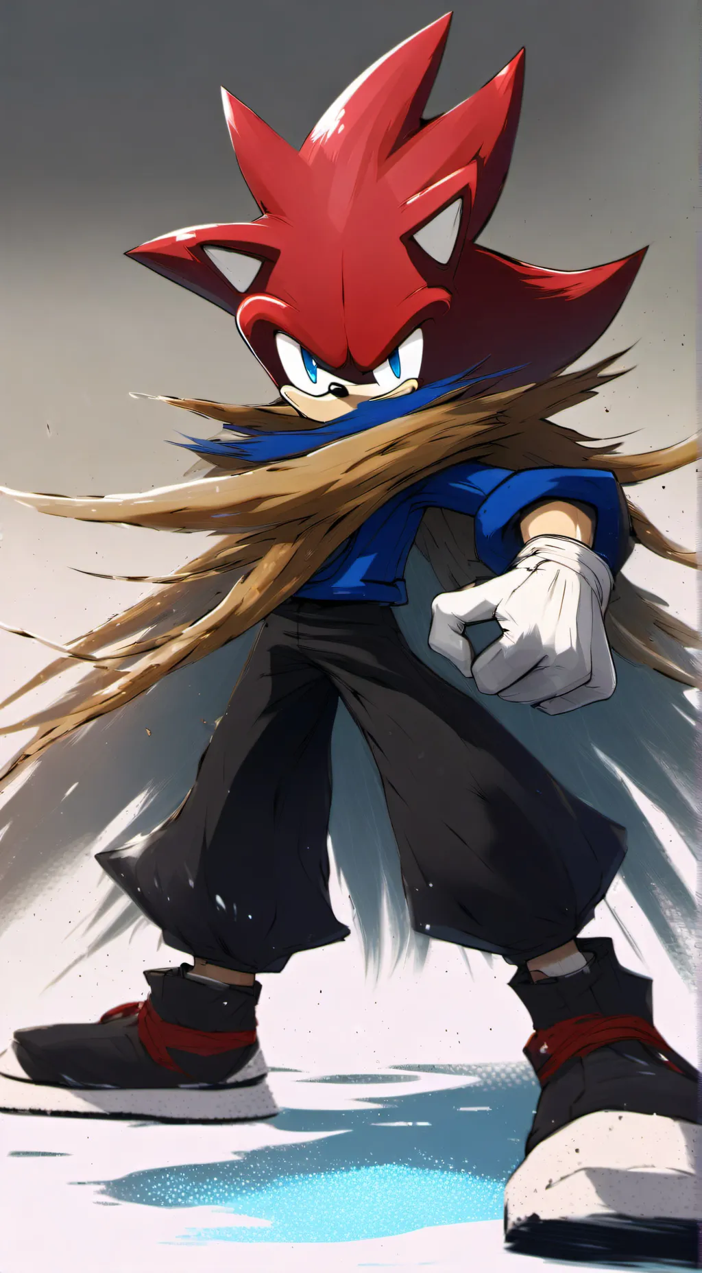 ai character: fire  background