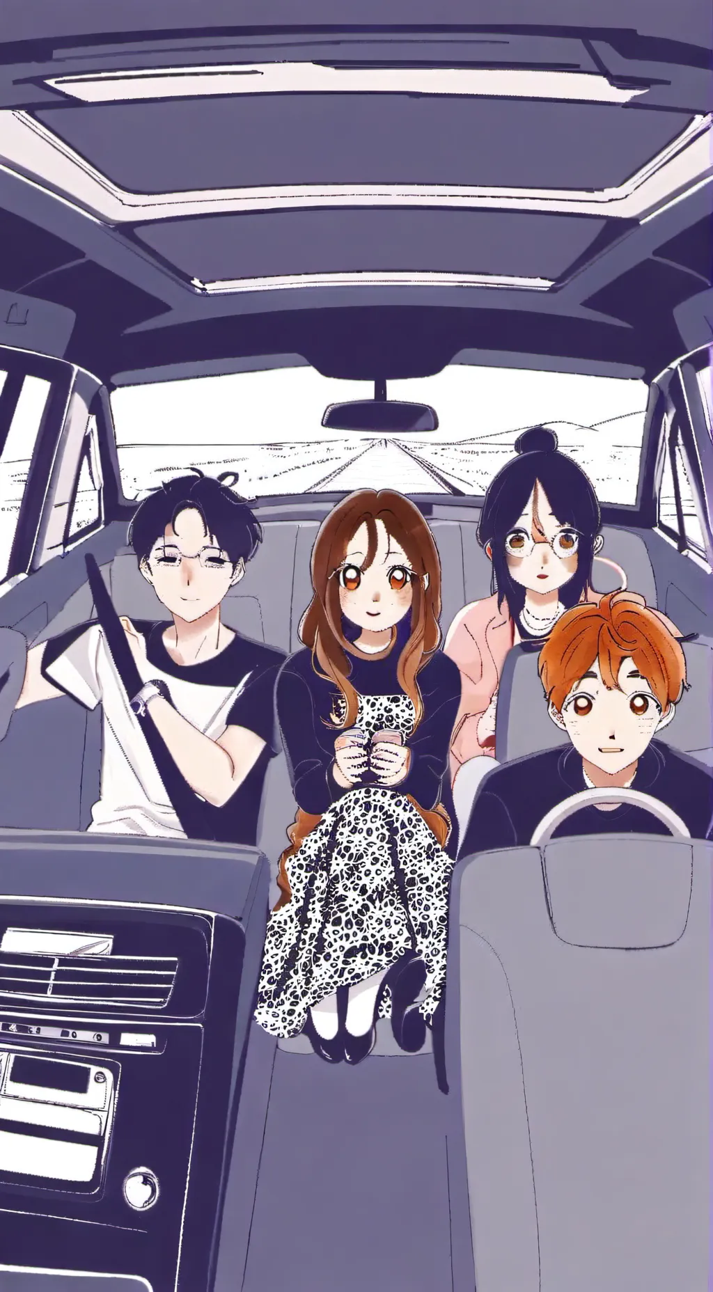 ai character: Family road trip! background