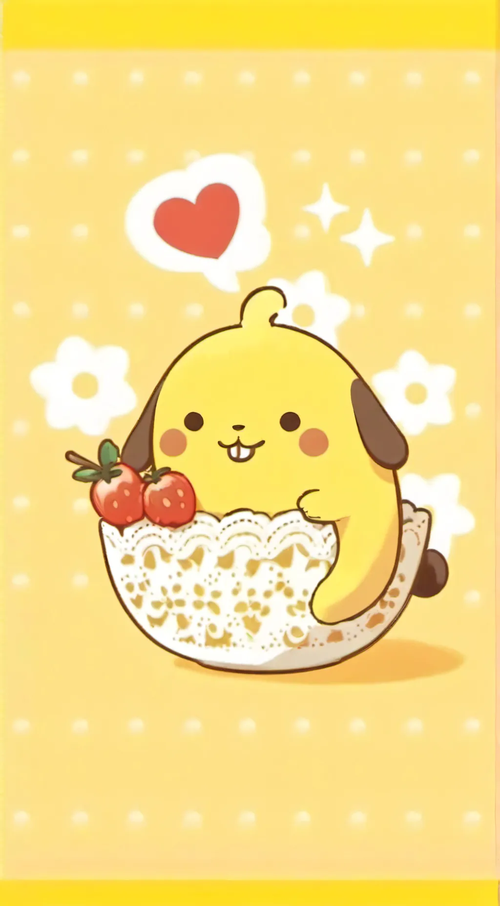 ai character: Pompompurin💫 background