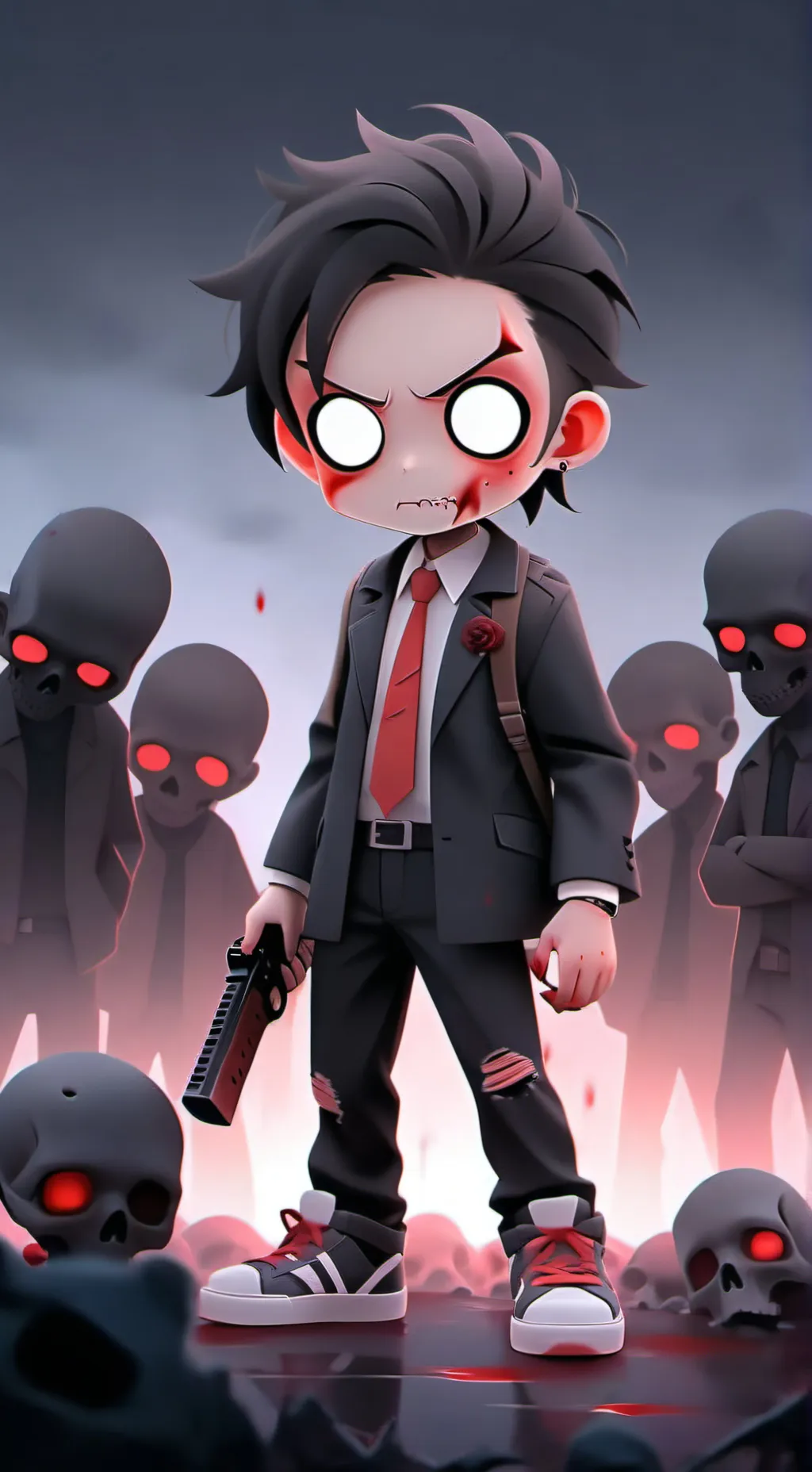 ai character: sprunki zombie background