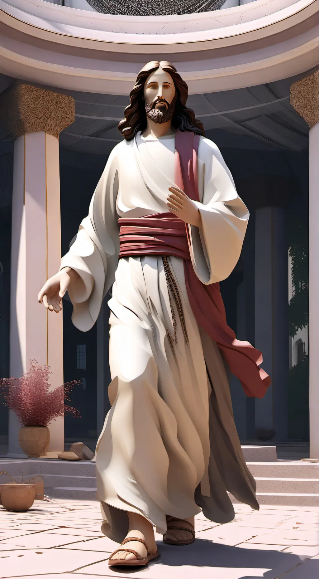 ai character: JESUS background