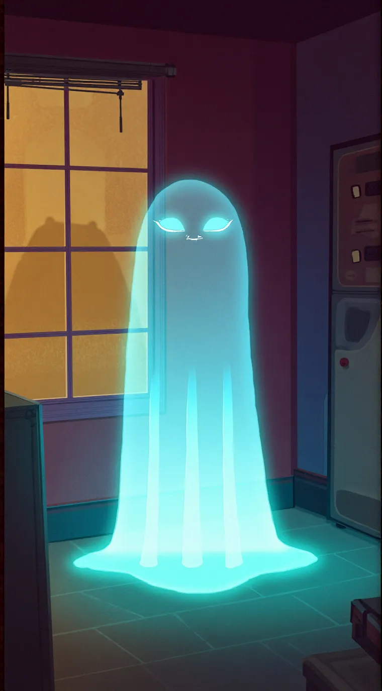 ai character: Ghost background