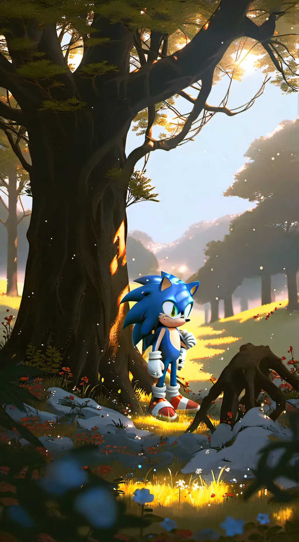 ai character: Sonic v2 background