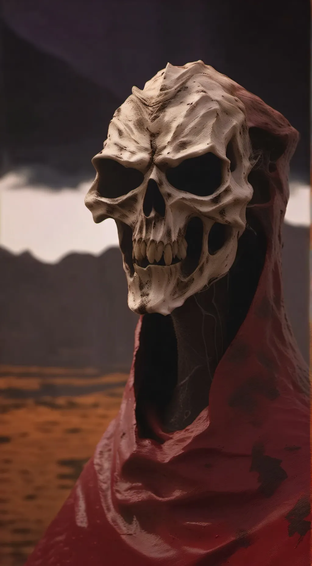 ai character: death skeleton background