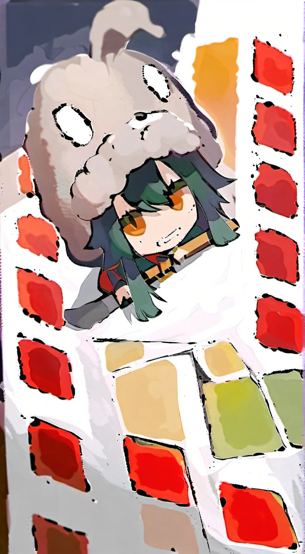 ai character: Mimi.  background