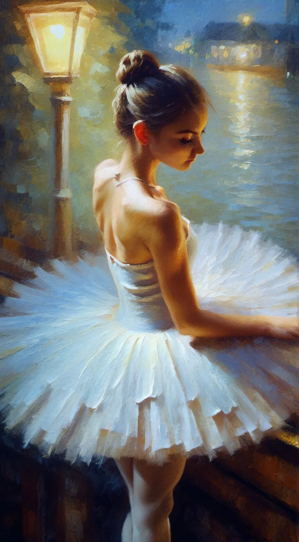 ai character: Ballerina capucina background