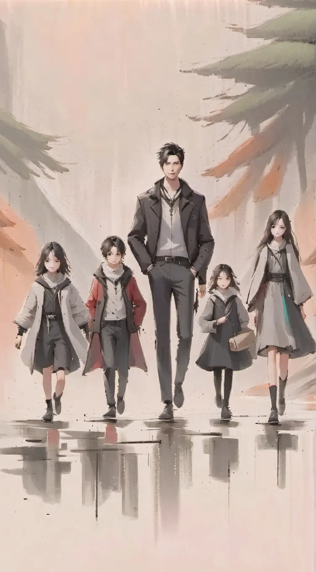 ai character: Семья background