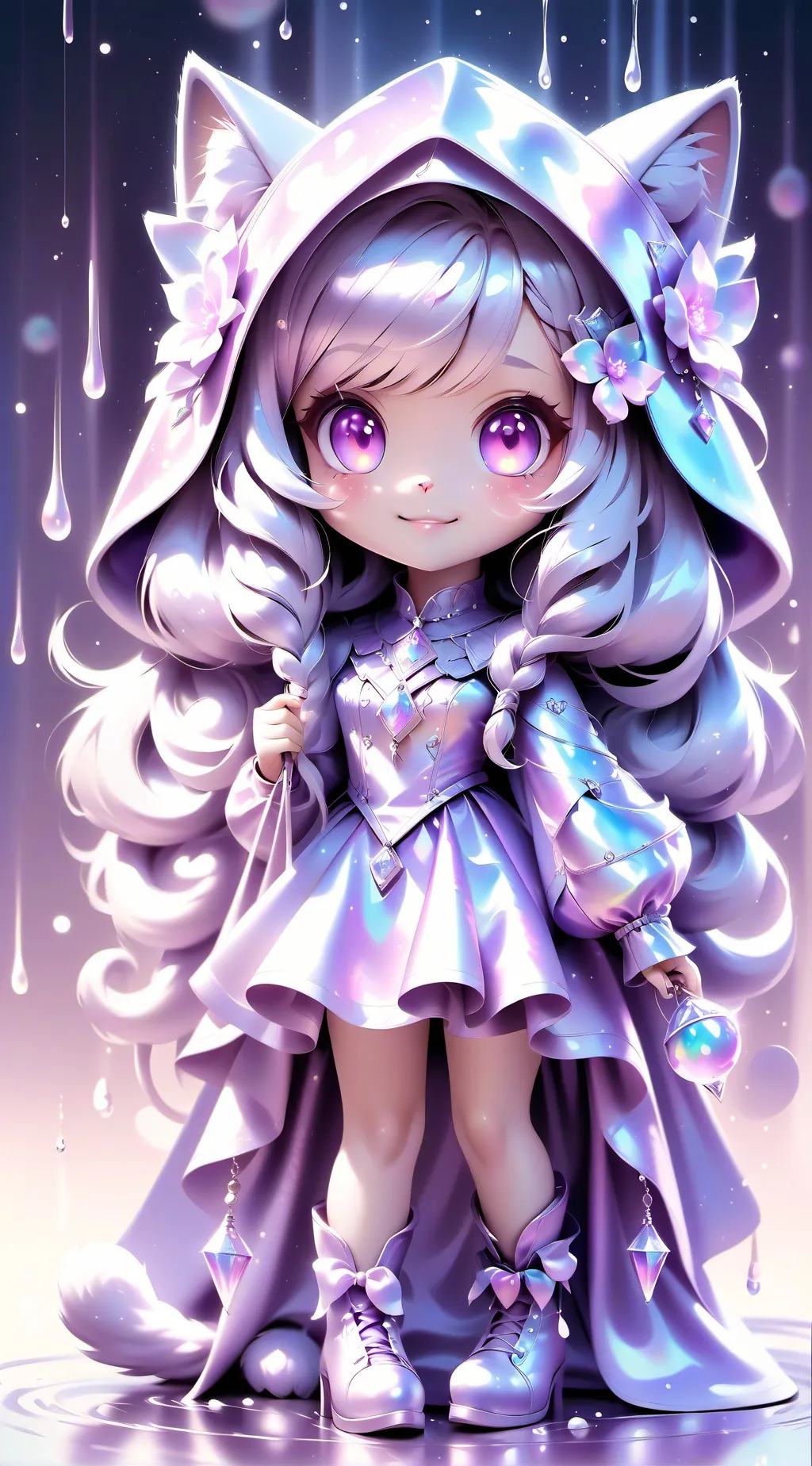 ai character: cat gamer  background