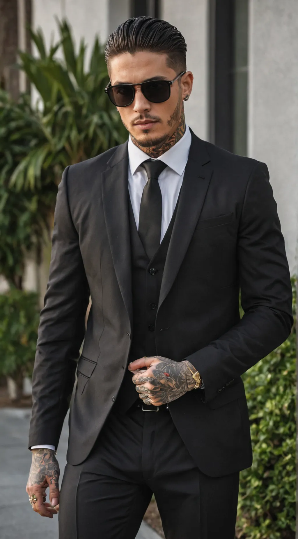 ai character: Mafia man  background