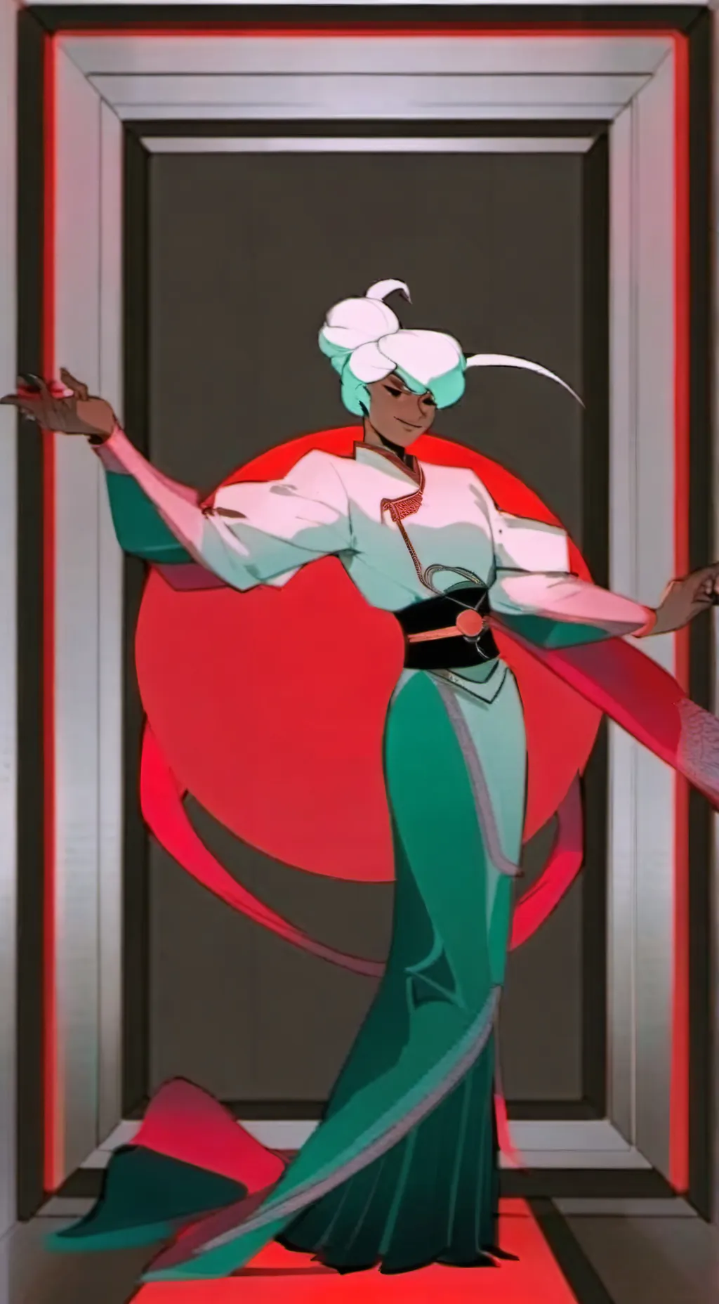 ai character: cake meme >< background