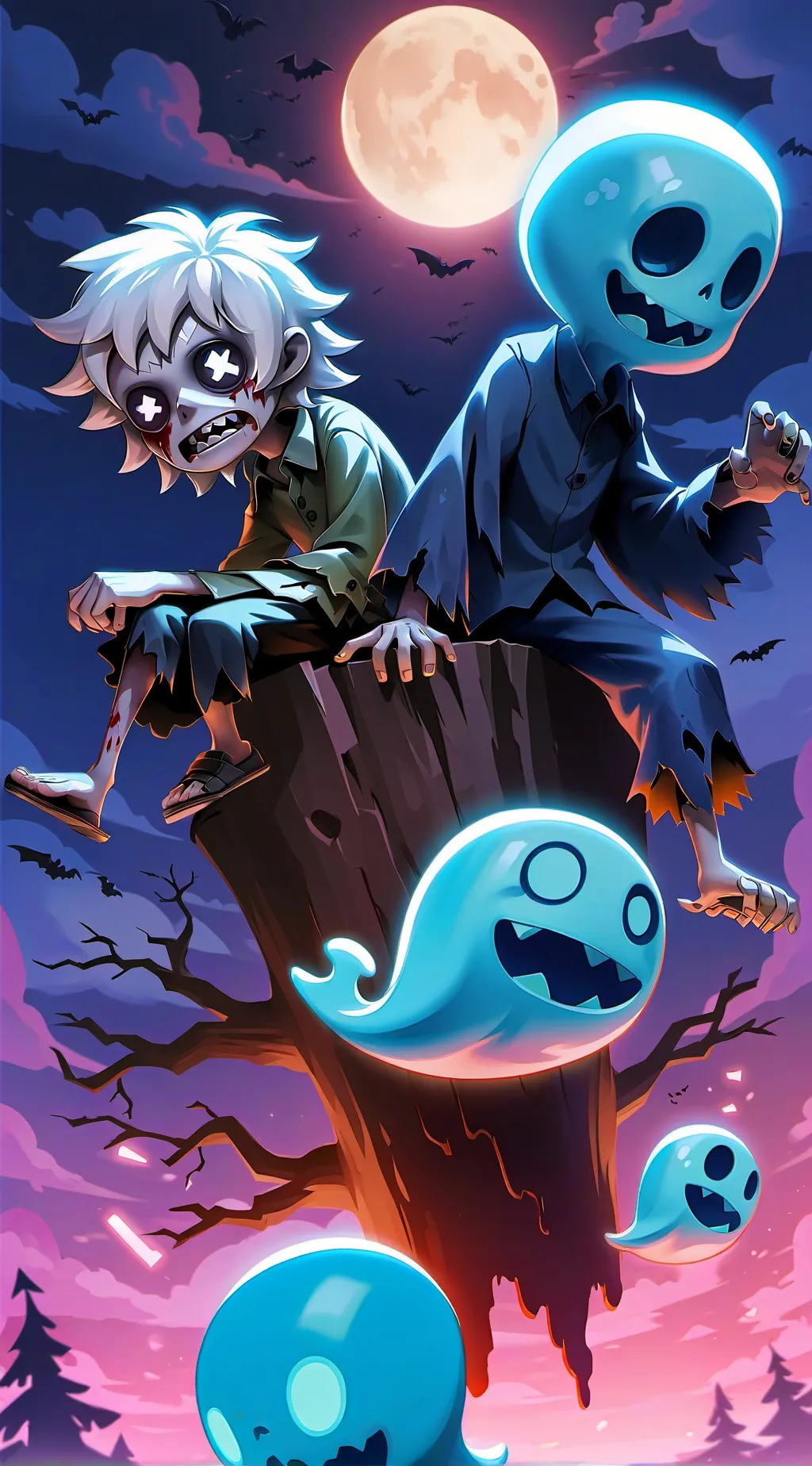 ai character: The forest ￼ background