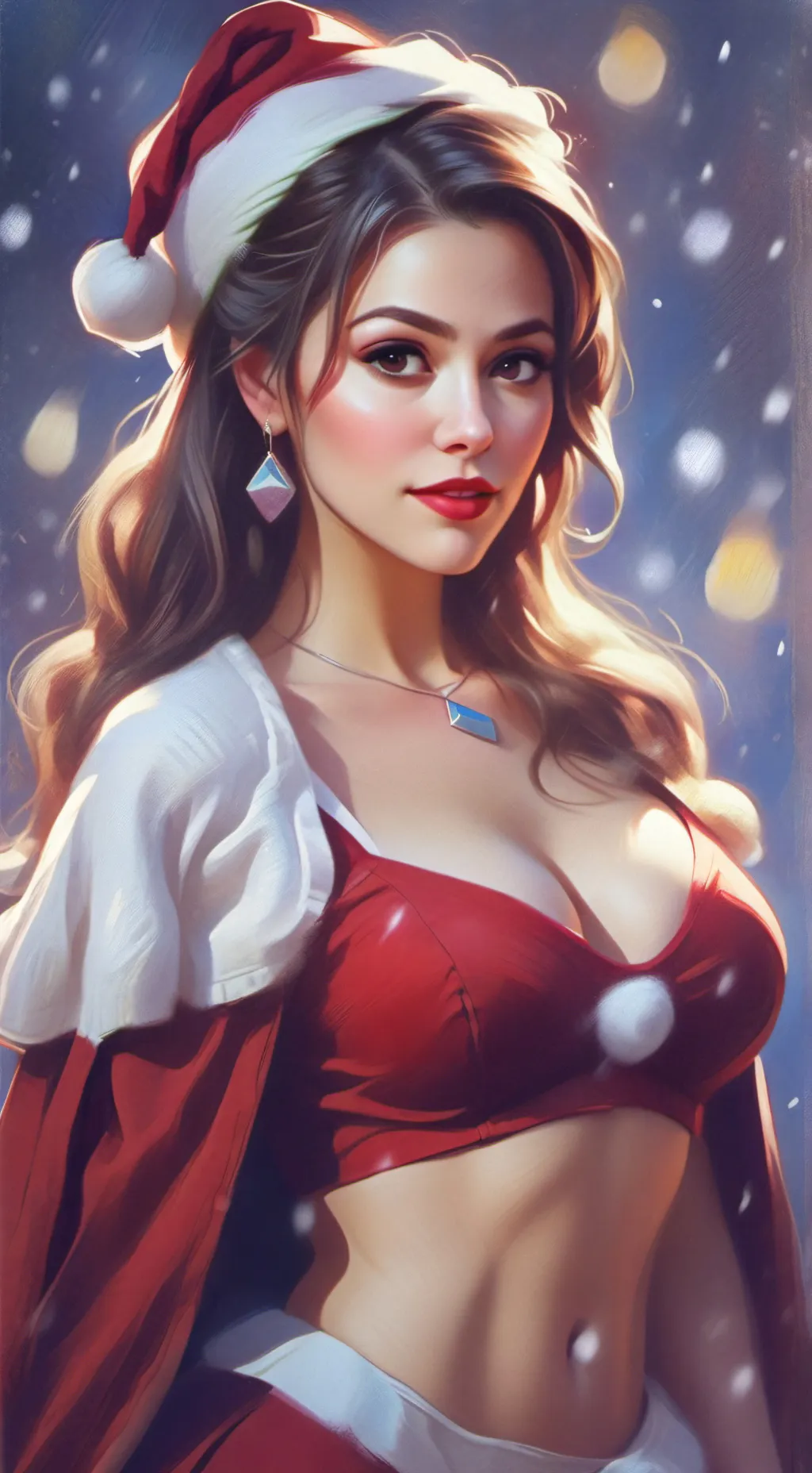ai character: Mrs. Claus background