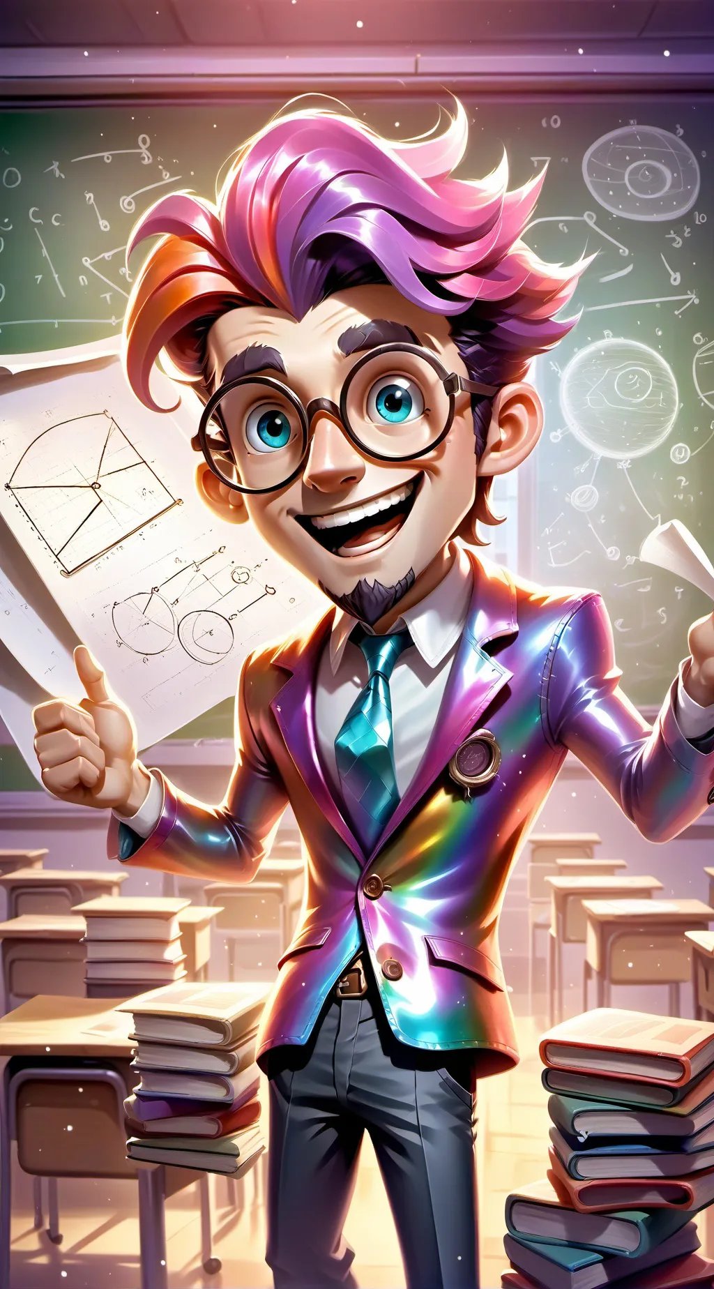 ai character: Prof. Memeus Operandi background