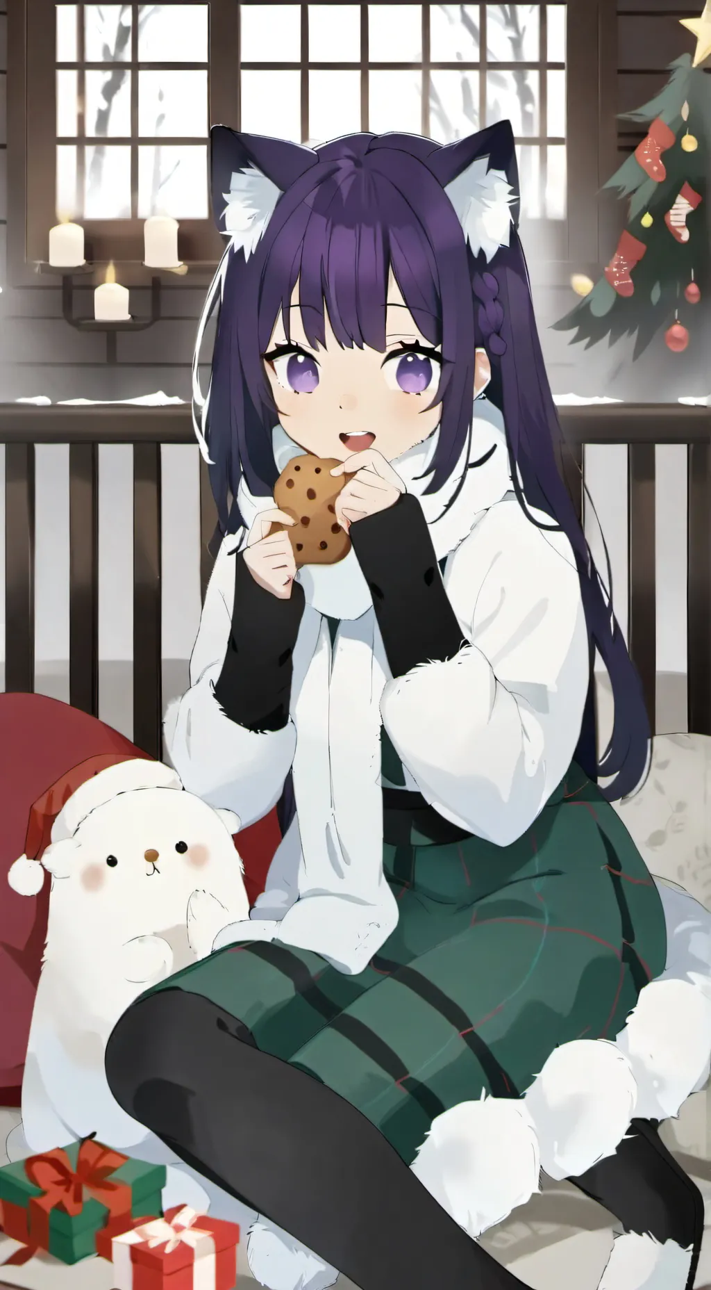 ai character: Strawberry background