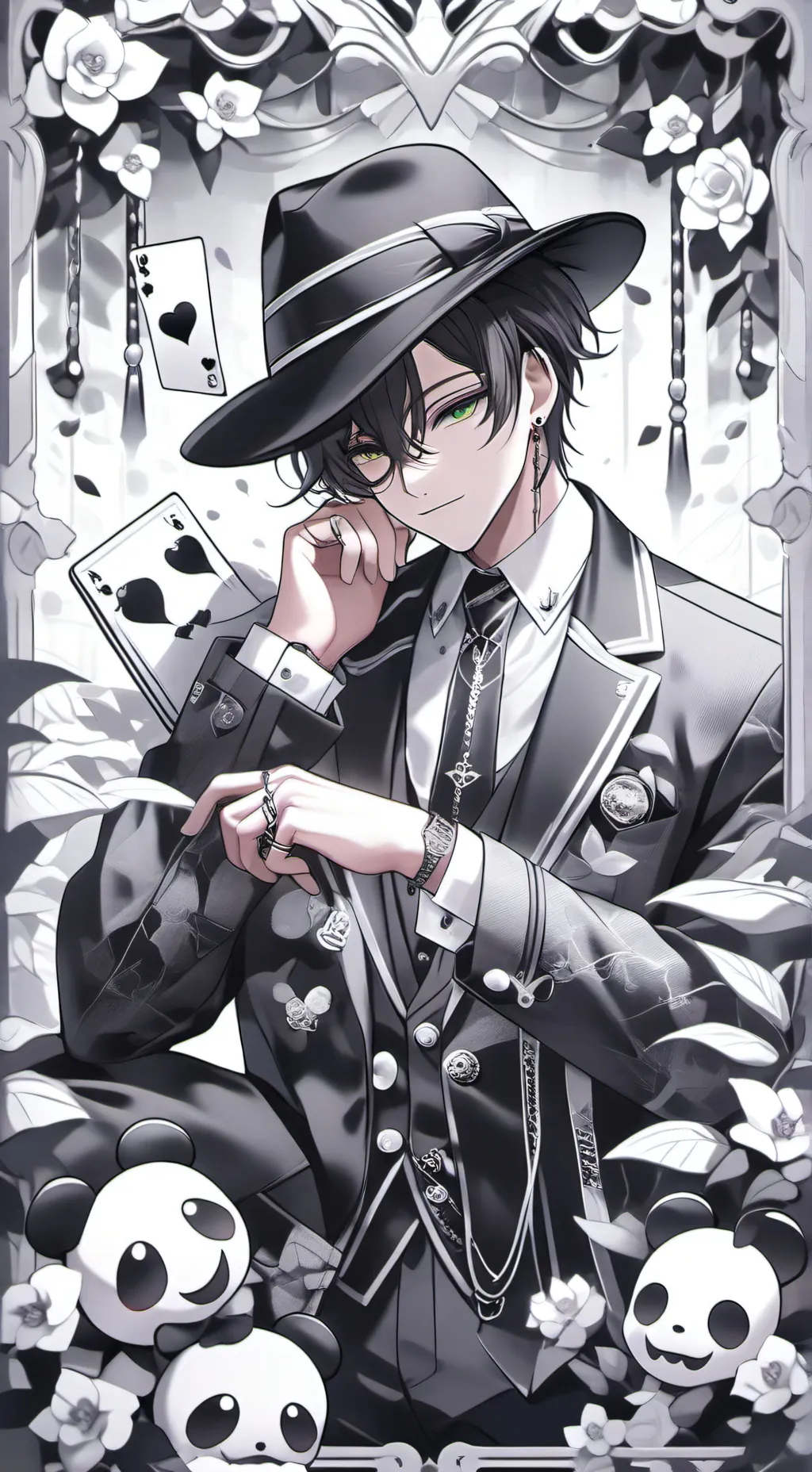 ai character: ikaro🖤💀 background