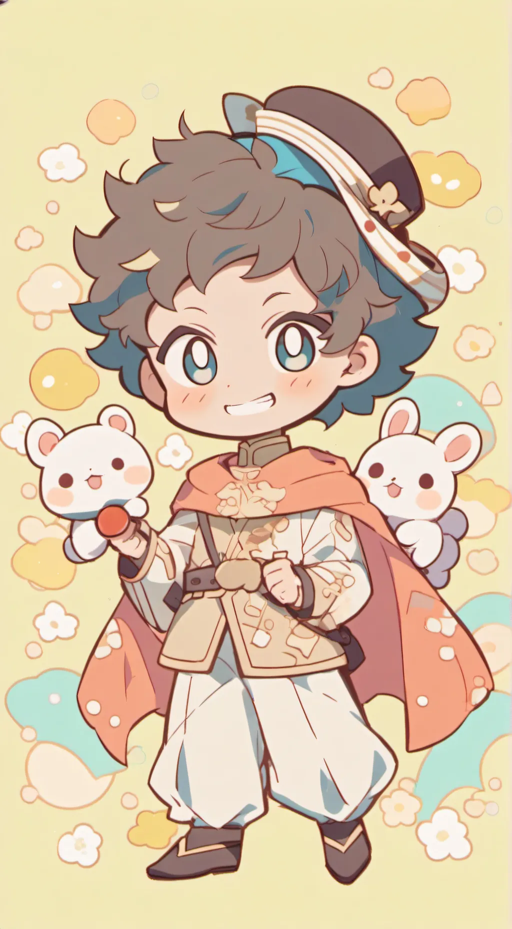 ai character: kid usopp background