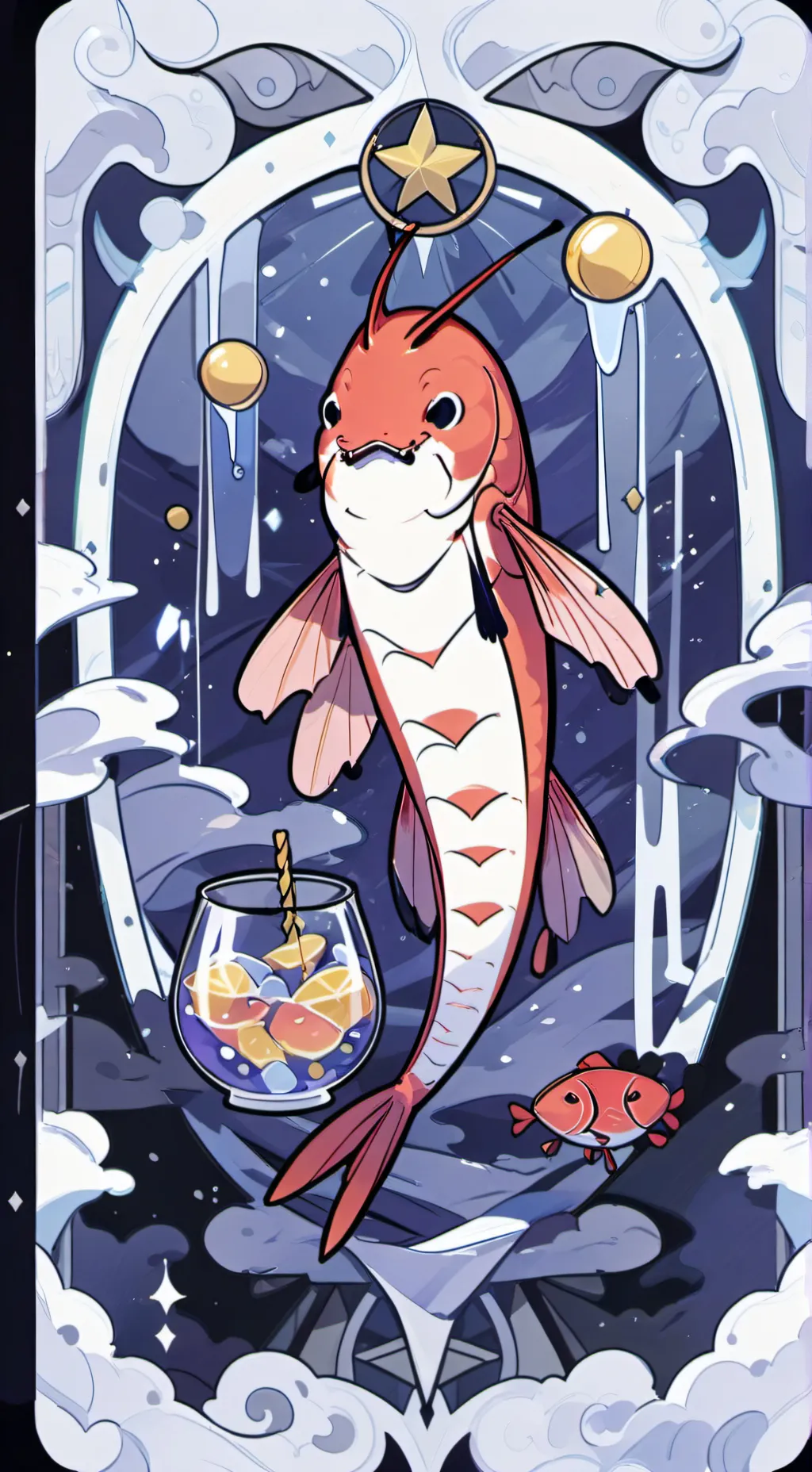 ai character: 🦐/SHRIMPBOWL/🥣 background