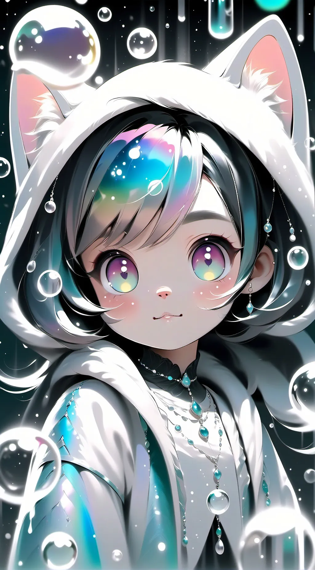 ai character: moon background