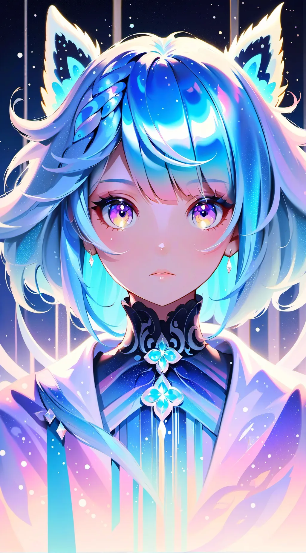 ai character: giant woman  background