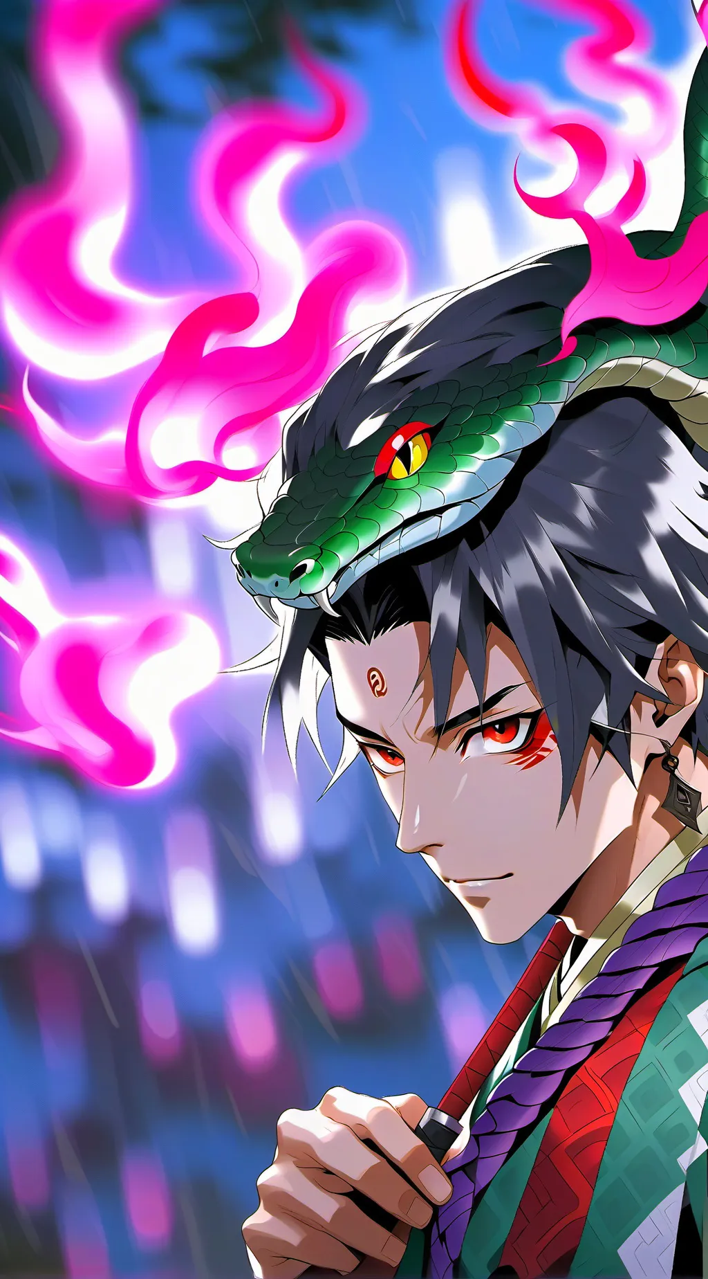 ai character: Obanai Iguro background