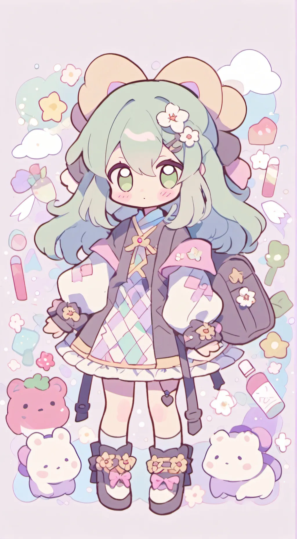 ai character: Shoto ❤️🤍 background